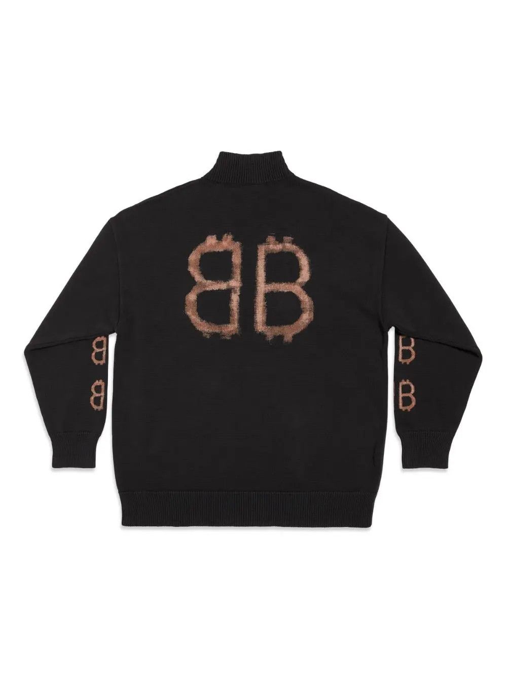 Balenciaga o1w1db11225 Crypto Sweater in Black Size US L / EU 52-54 / 3 - 2 Thumbnail