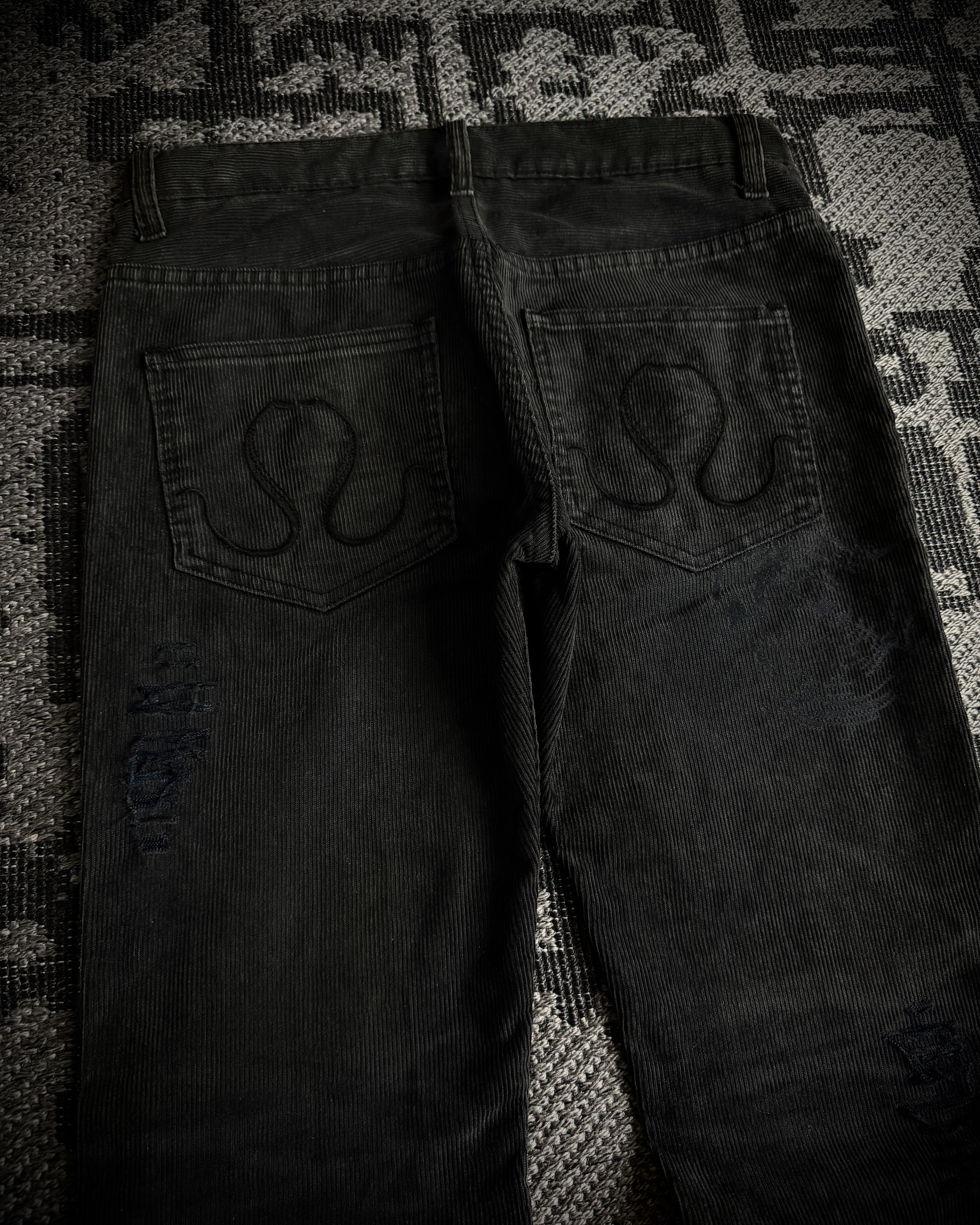 CIVARIZE CIVARIZE Skull Cross Corduroy Distressed Bootcut Pants Size US 30 / EU 46 - 6 Thumbnail