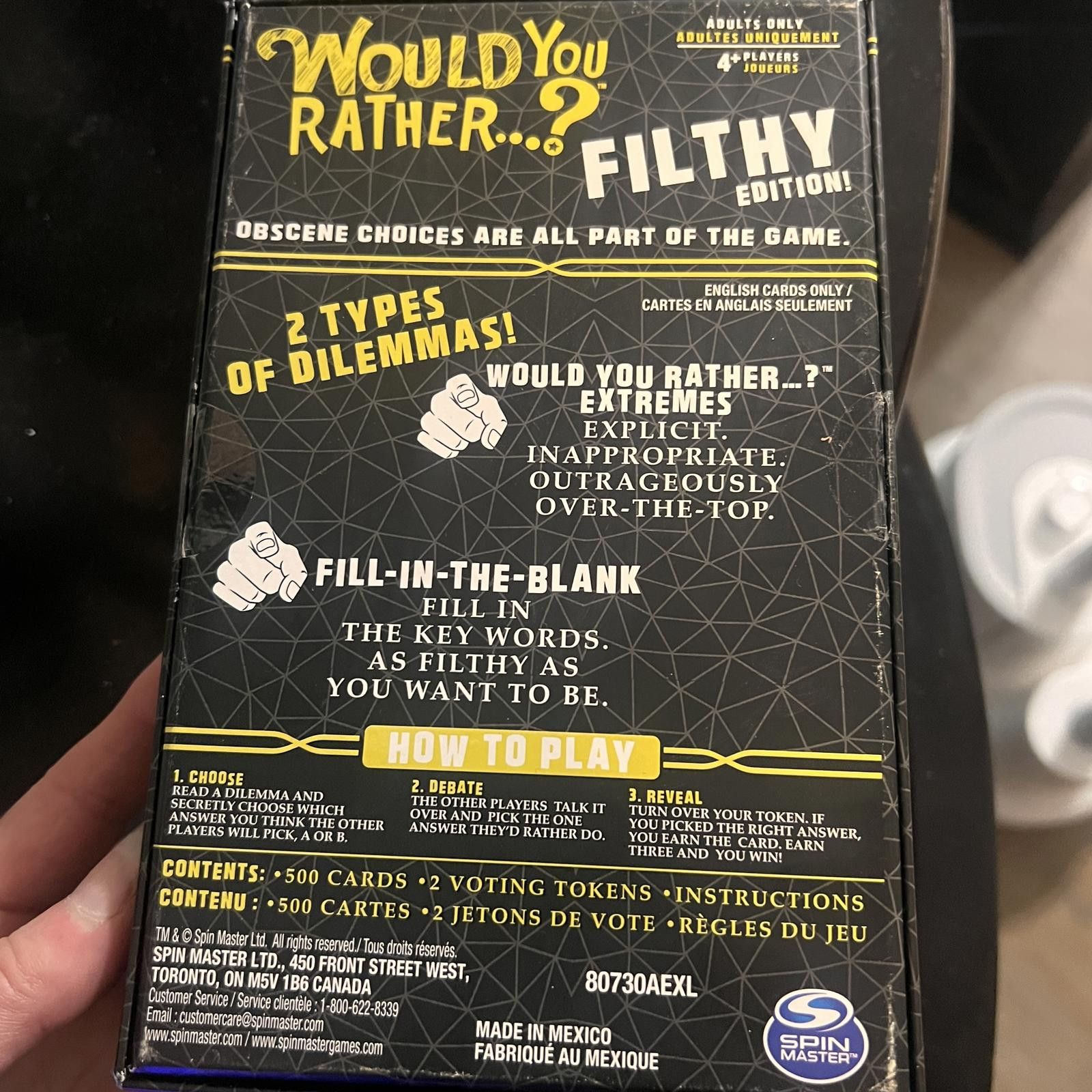 Other Would You Rather...? Filthy Edition Card Game Size ONE SIZE - 3 Thumbnail