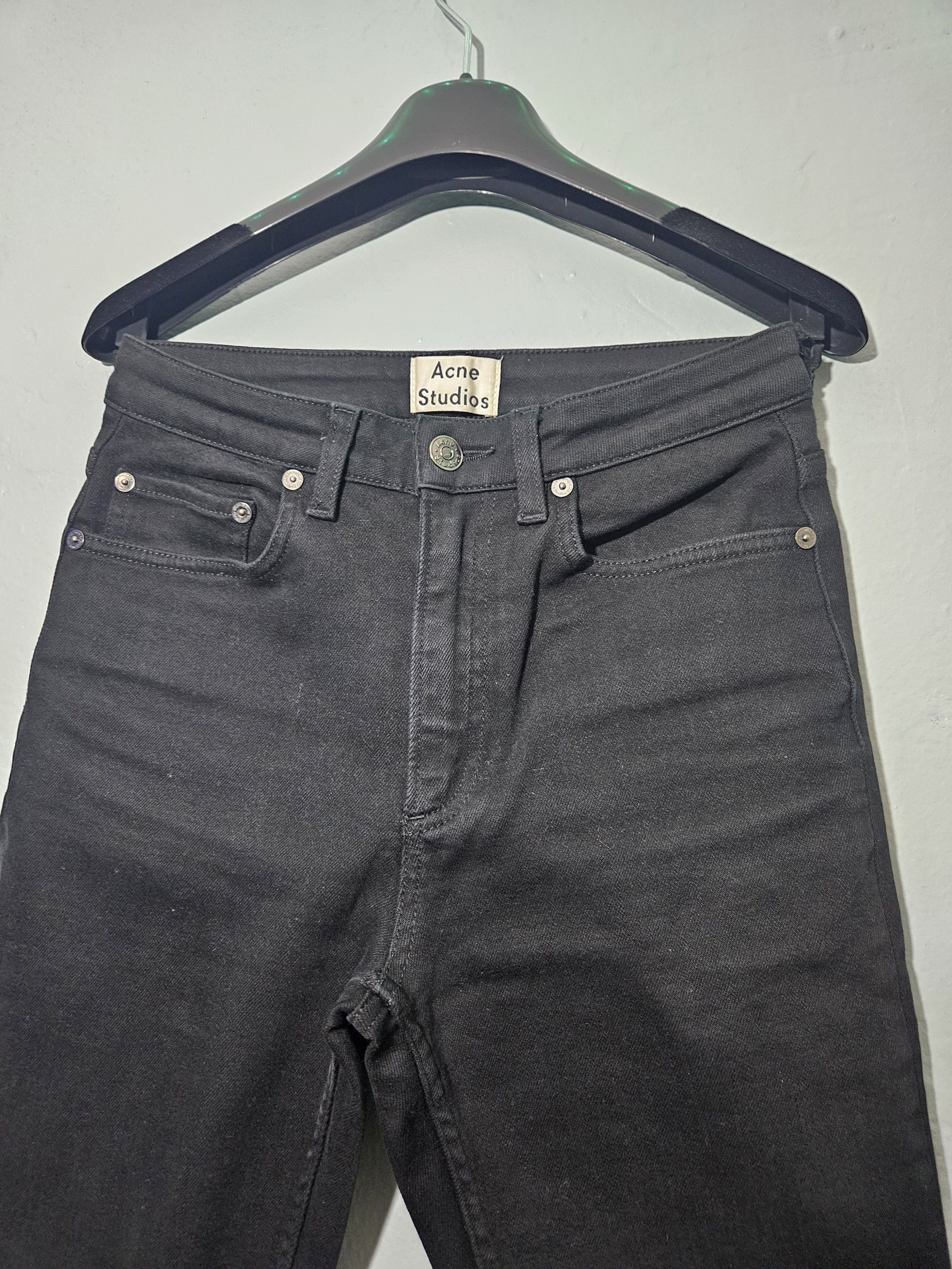 Acne Studios Patti Stay Blk Slim Fit Black Denim Jeans Size US 26 / EU 42 - 2 Thumbnail