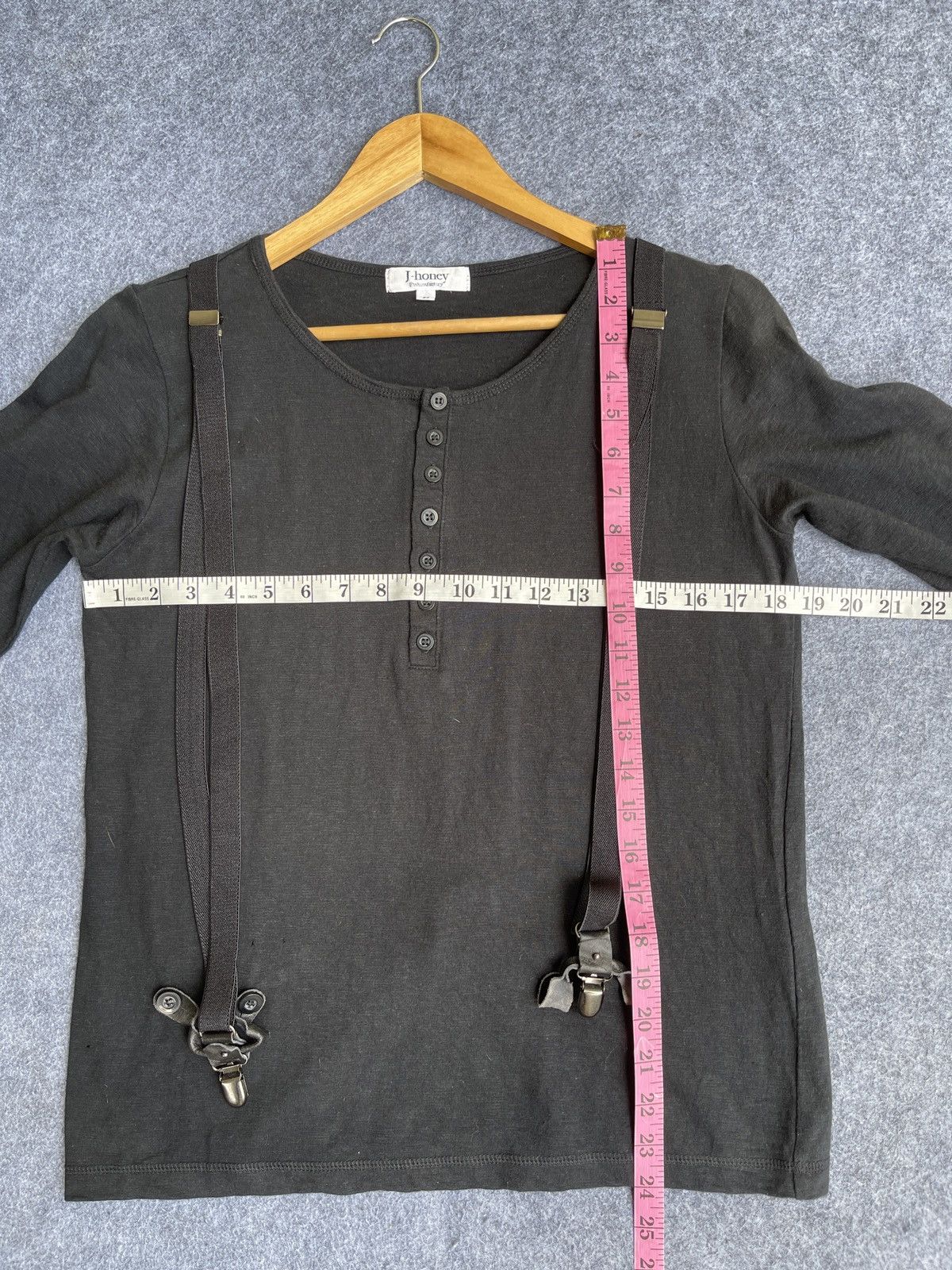 Japanese Brand Rare🔥Vtg J Honey Fashion Factory L Sleve T shirt Size US S / EU 44-46 / 1 - 14 Thumbnail