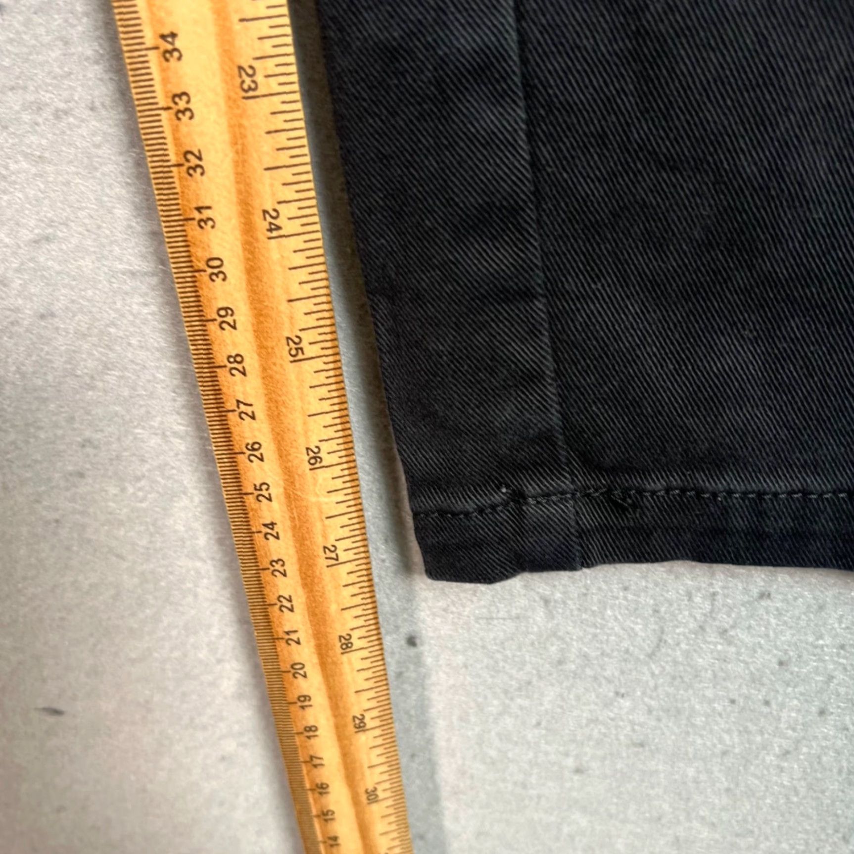 Everlane Everlane Pants Chino Tapered Adult Womens 4 Tall Black Organic Cotton Blend Stretch Zipper Front Flat Rise High Inseam 28 in Regular Casual Mens? Size 27" / US 4 / IT 40 - 7 Thumbnail
