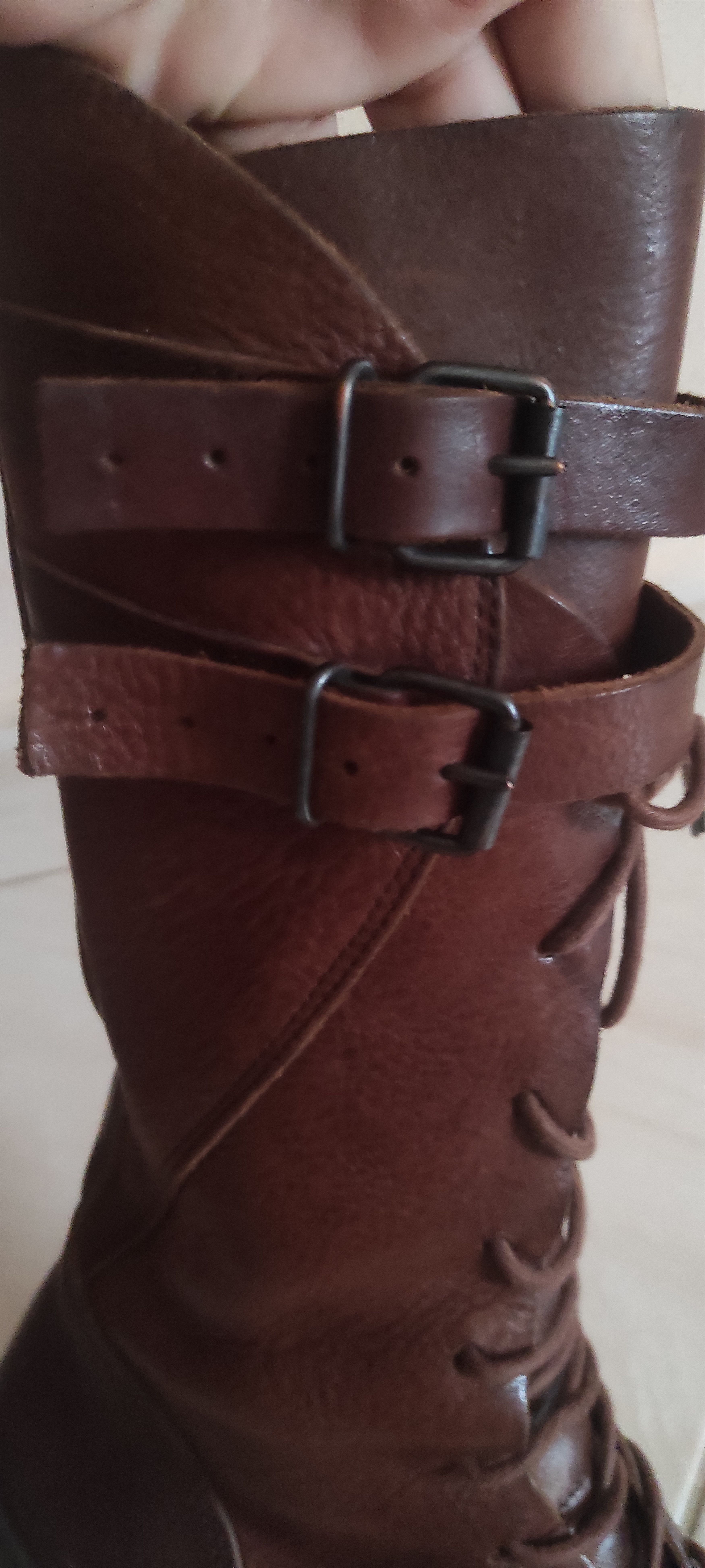 Trippen Trippen Belted Leather Women's Knee Flat Boots Made Germany Size US 7 / IT 37 - 23 Thumbnail