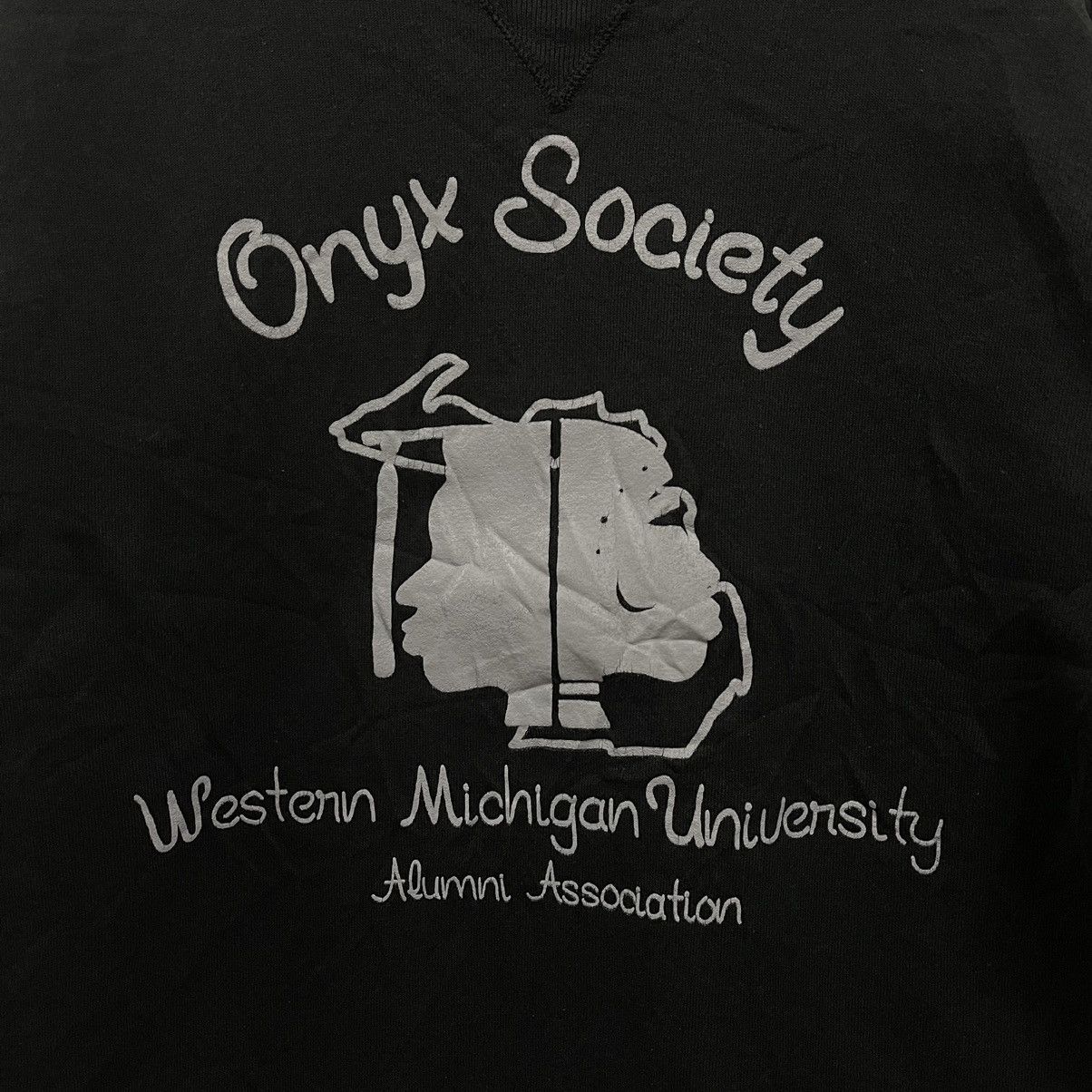 Vintage Vintage 90s Western Michigan University Sweatshirt Pullover Size US L / EU 52-54 / 3 - 2 Thumbnail