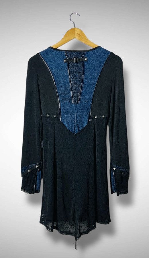Seditionaries Ozz Croce Layered Lace-Up Corset Top Tunic Harajuku Punk Size XS / US 0-2 / IT 36-38 - 3 Thumbnail