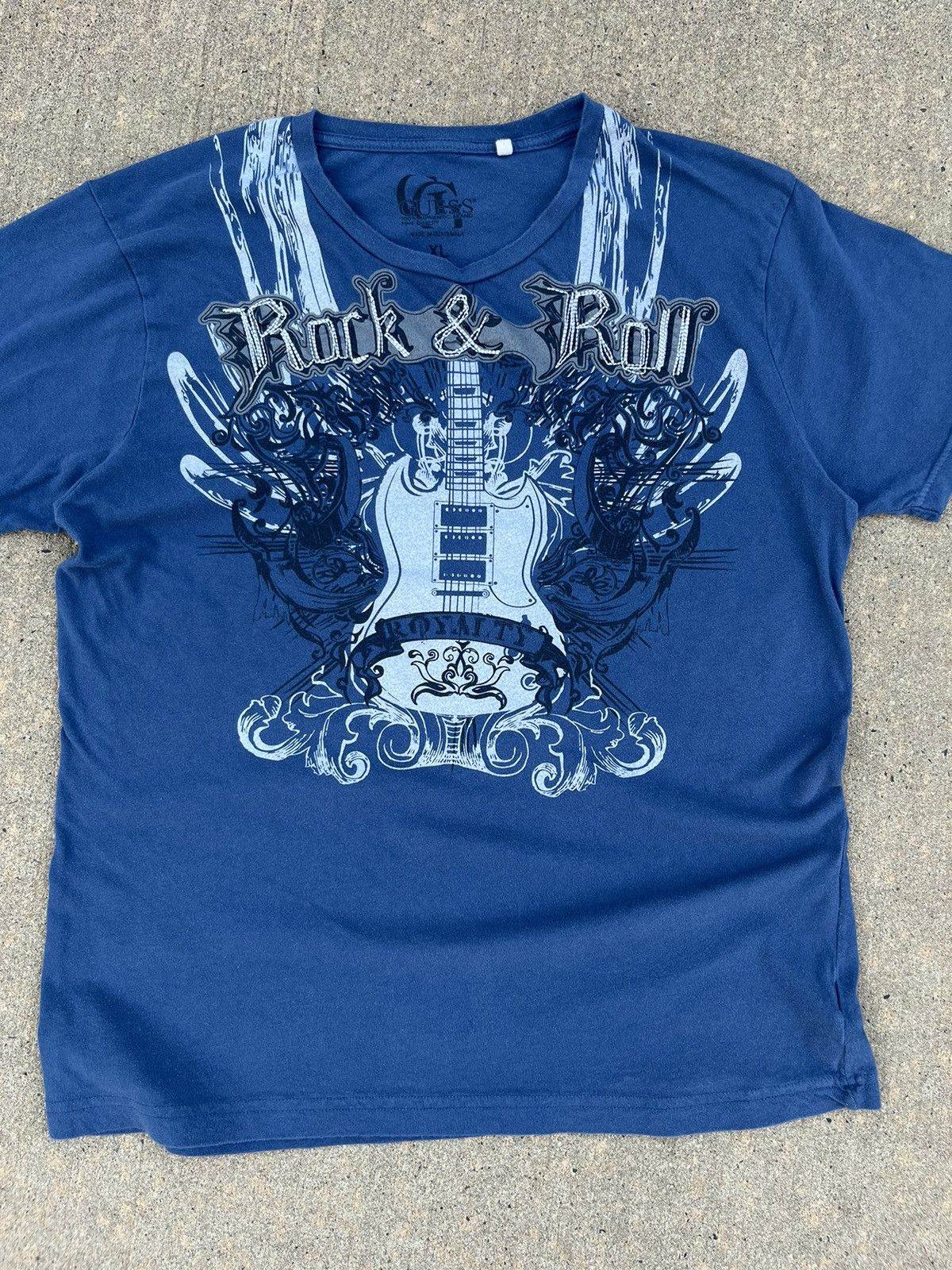 Affliction CRAZY VINTAGE Y2K GUESS “ROCK & ROLL” PUNK STYLE T-SHIRT Size US XL / EU 56 / 4 - 3 Thumbnail