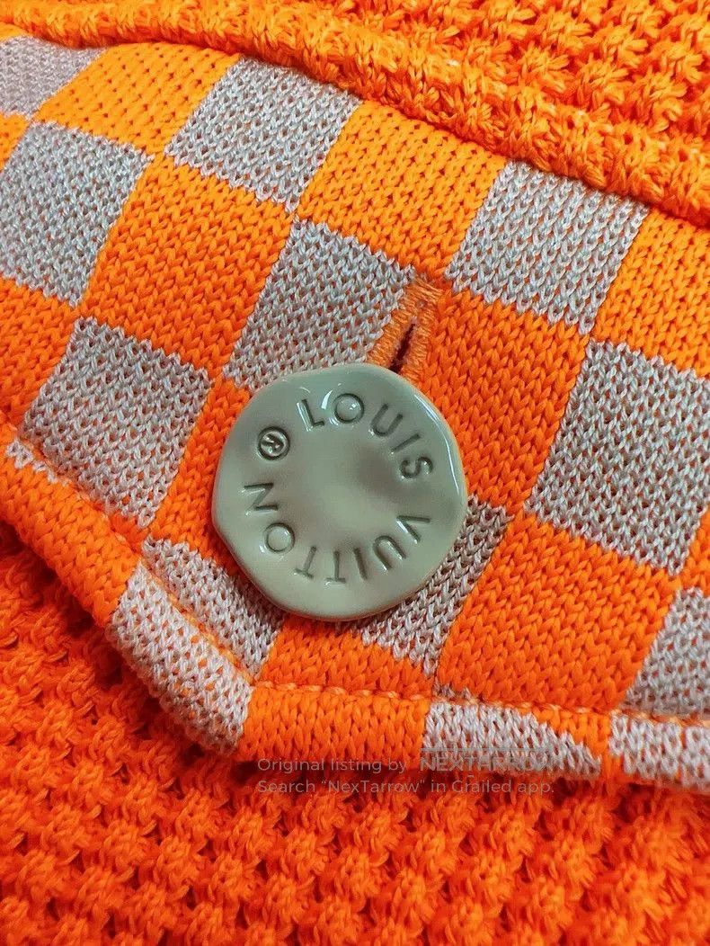 Louis Vuitton Orange Waffle Knit Jacket Size M. Size US M / EU 48-50 / 2 - 3 Thumbnail