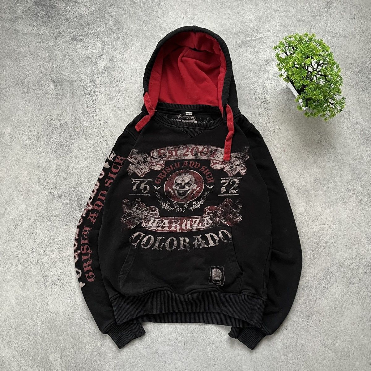 Ed Hardy × Japanese Brand Japanese Yakuza crazy printed Ed Hardy style y2k hoodie Size US M / EU 48-50 / 2 - 1 Thumbnail