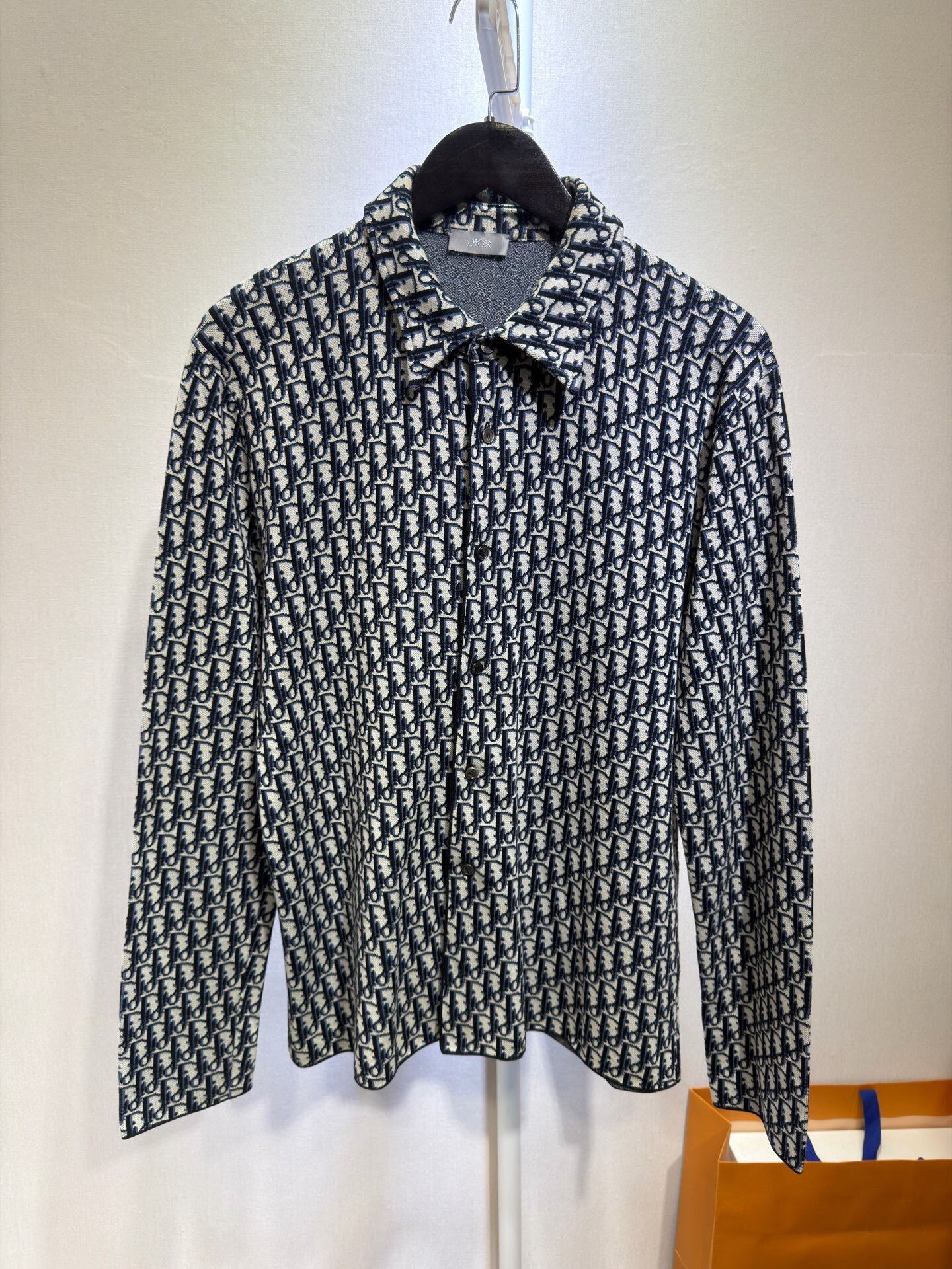 Dior Dior Black Monogram Knit Shirt Size M Size US M / EU 48-50 / 2 - 1 Thumbnail
