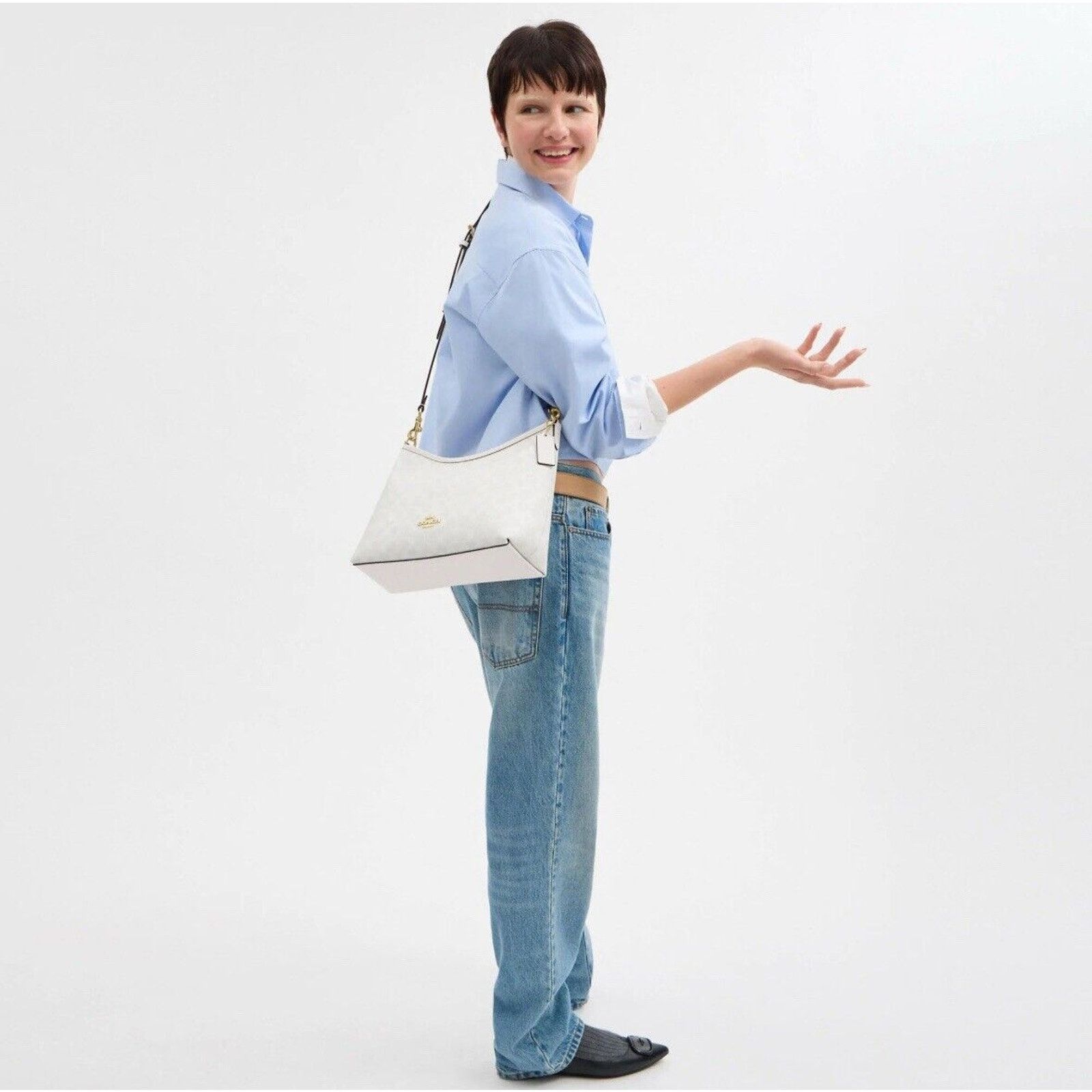 Coach NWT Coach Laurel Shoulder Bag CV975 White /Chalk Size ONE SIZE - 3 Thumbnail