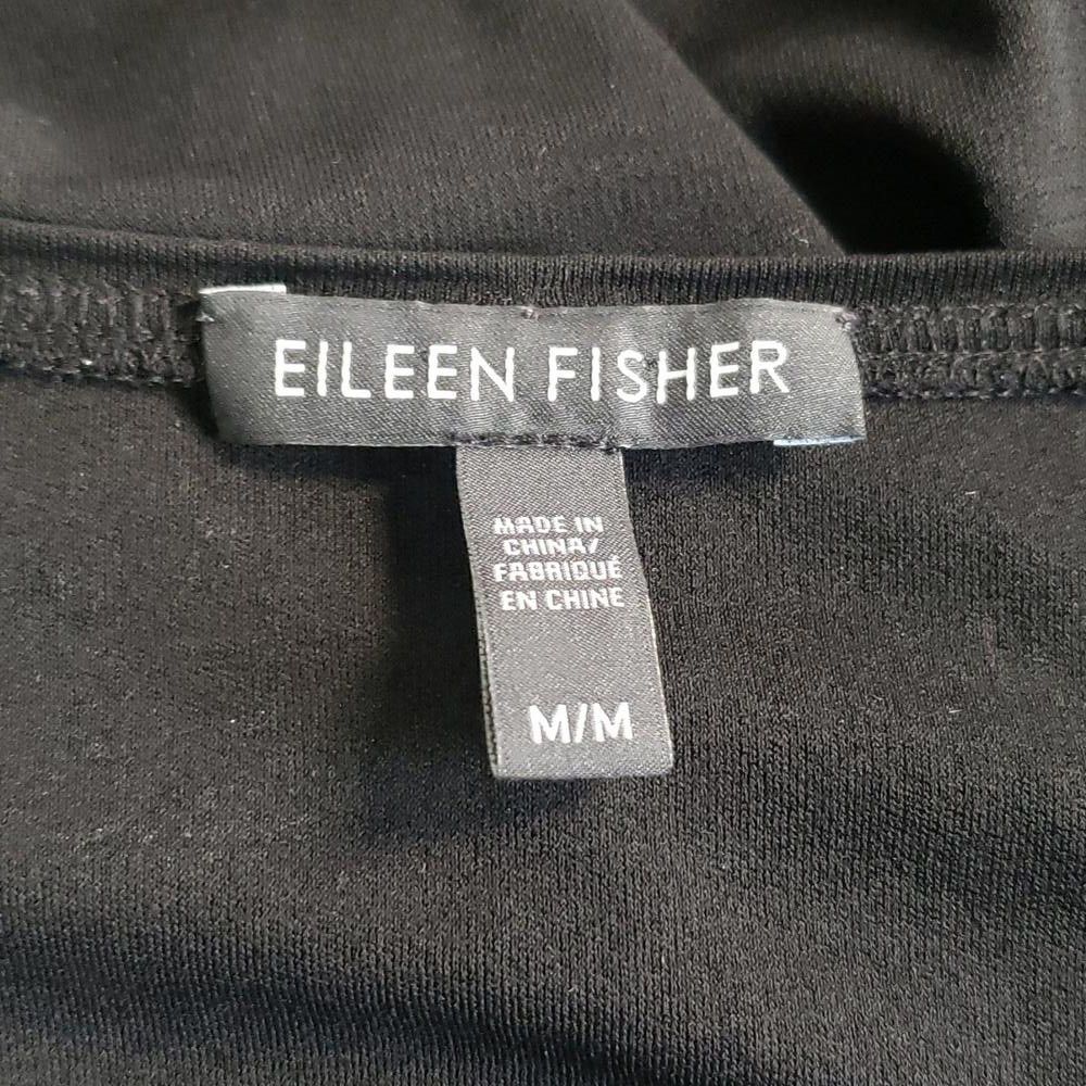 Eileen Fisher CT738 Eileen Fisher Long Black Tunic Blouse M Size M / US 6-8 / IT 42-44 - 6 Thumbnail