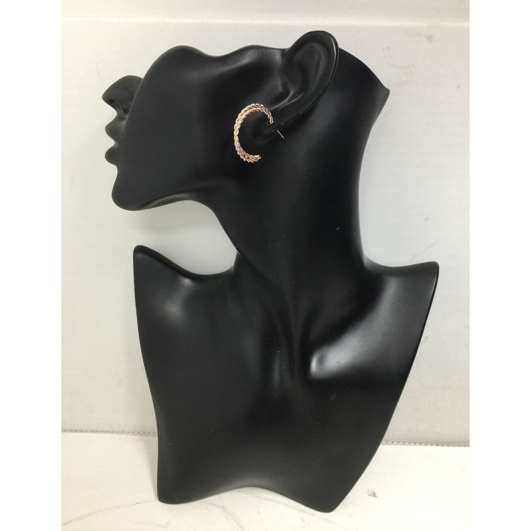Other Women's Twisted Rose Gold Double Hoop Earrings Size ONE SIZE - 4 Thumbnail