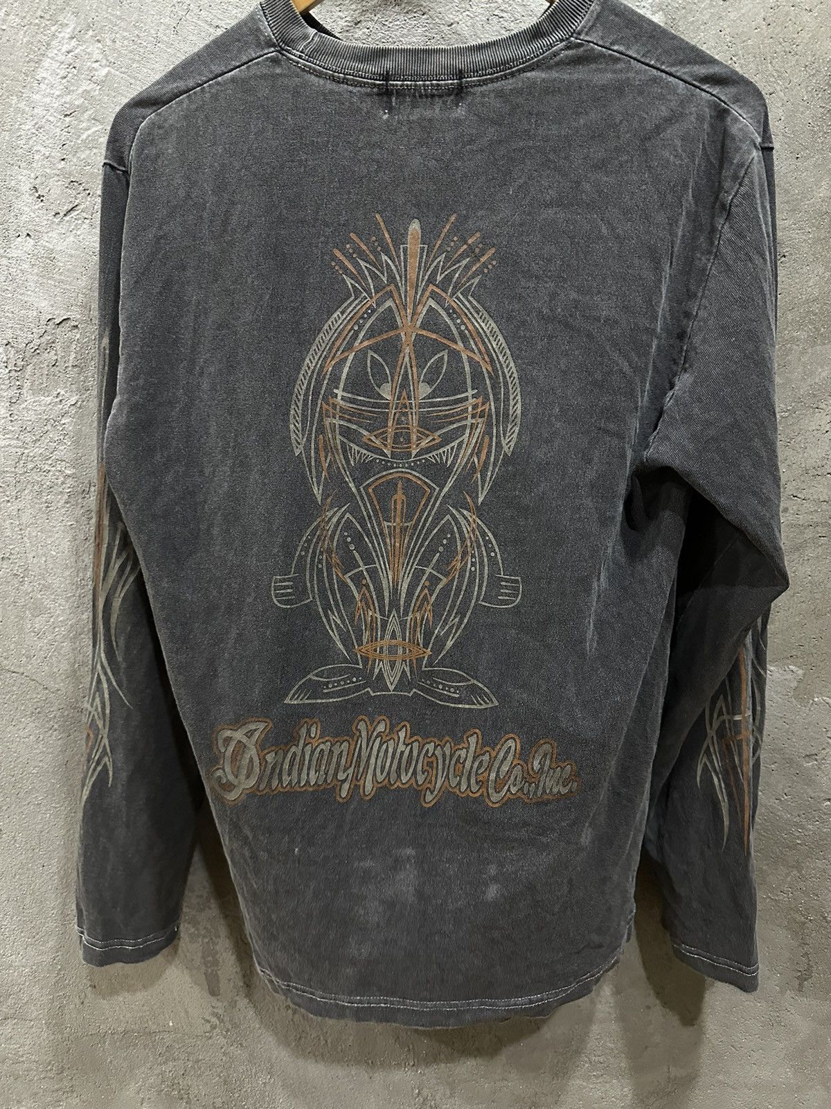 Indian Motorcycle Vintage Indian Motocycle Co Inc Flame Tatoo L/S Shirt Size US M / EU 48-50 / 2 - 2 Thumbnail
