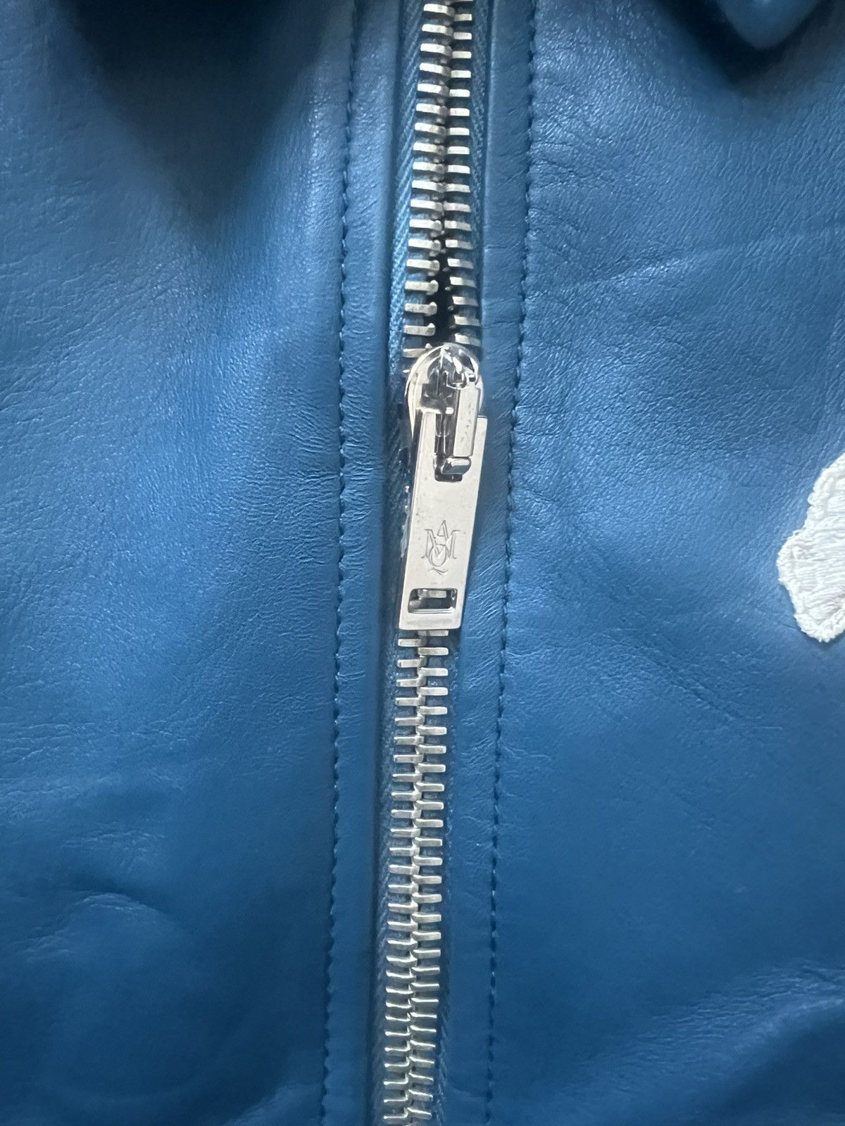 Alexander McQueen Alexander McQueen Blue Leather Jacket Size US S / EU 44-46 / 1 - 4 Thumbnail