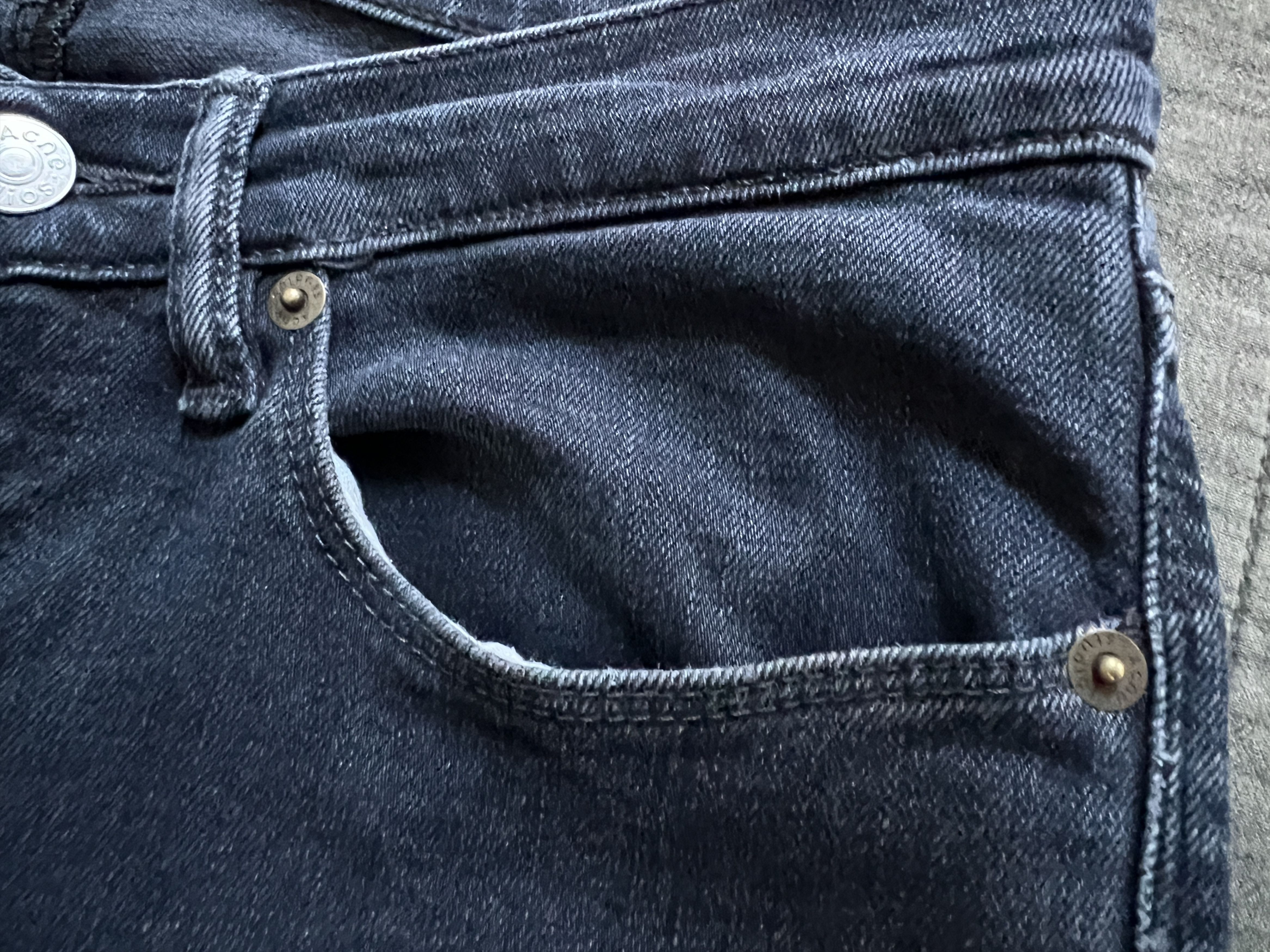 Acne Studios Max Blue Black Jeans Size US 28 / EU 44 - 5 Thumbnail