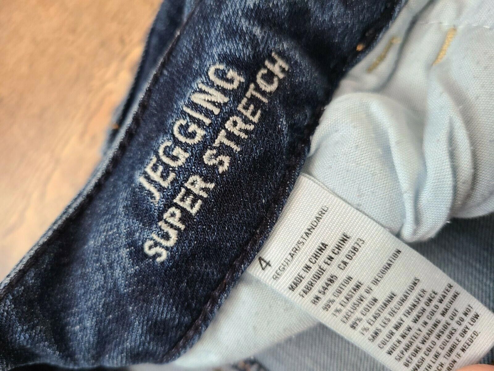 Designer American Eagle Jegging Super Stretch 4 Distressed Size 27" / US 4 / IT 40 - 4 Thumbnail