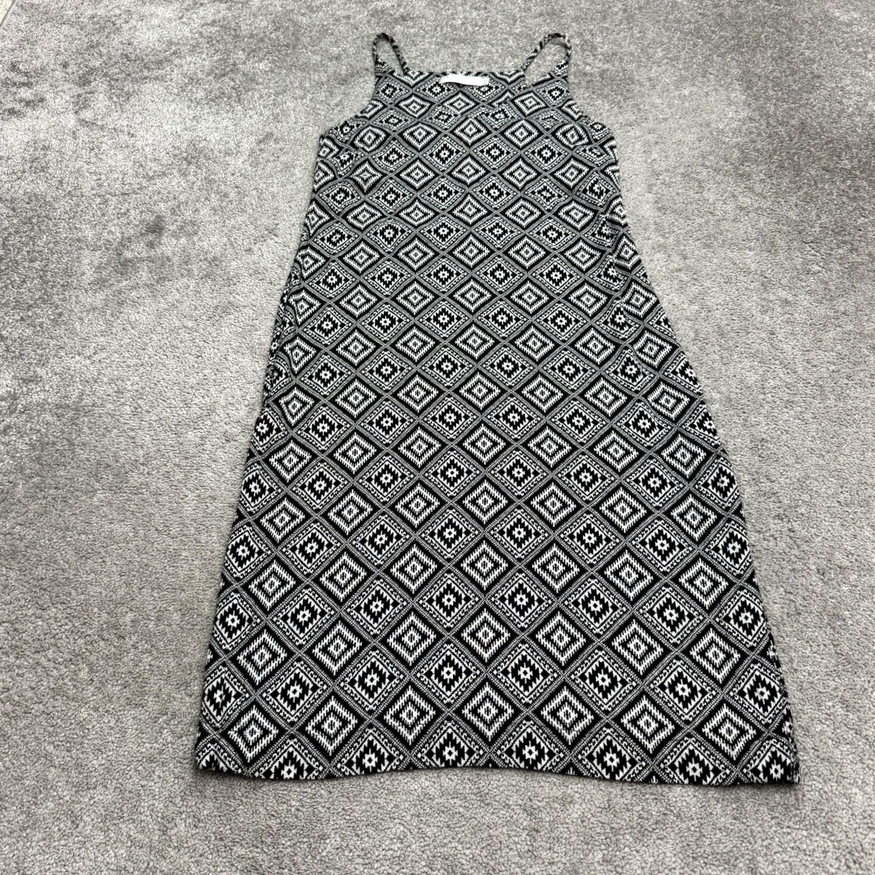 Vintage Seafolly Australia Geometric Halter Maxi Dress Womens XS Black White Sleeveless Size XS / US 0-2 / IT 36-38 - 2 Thumbnail
