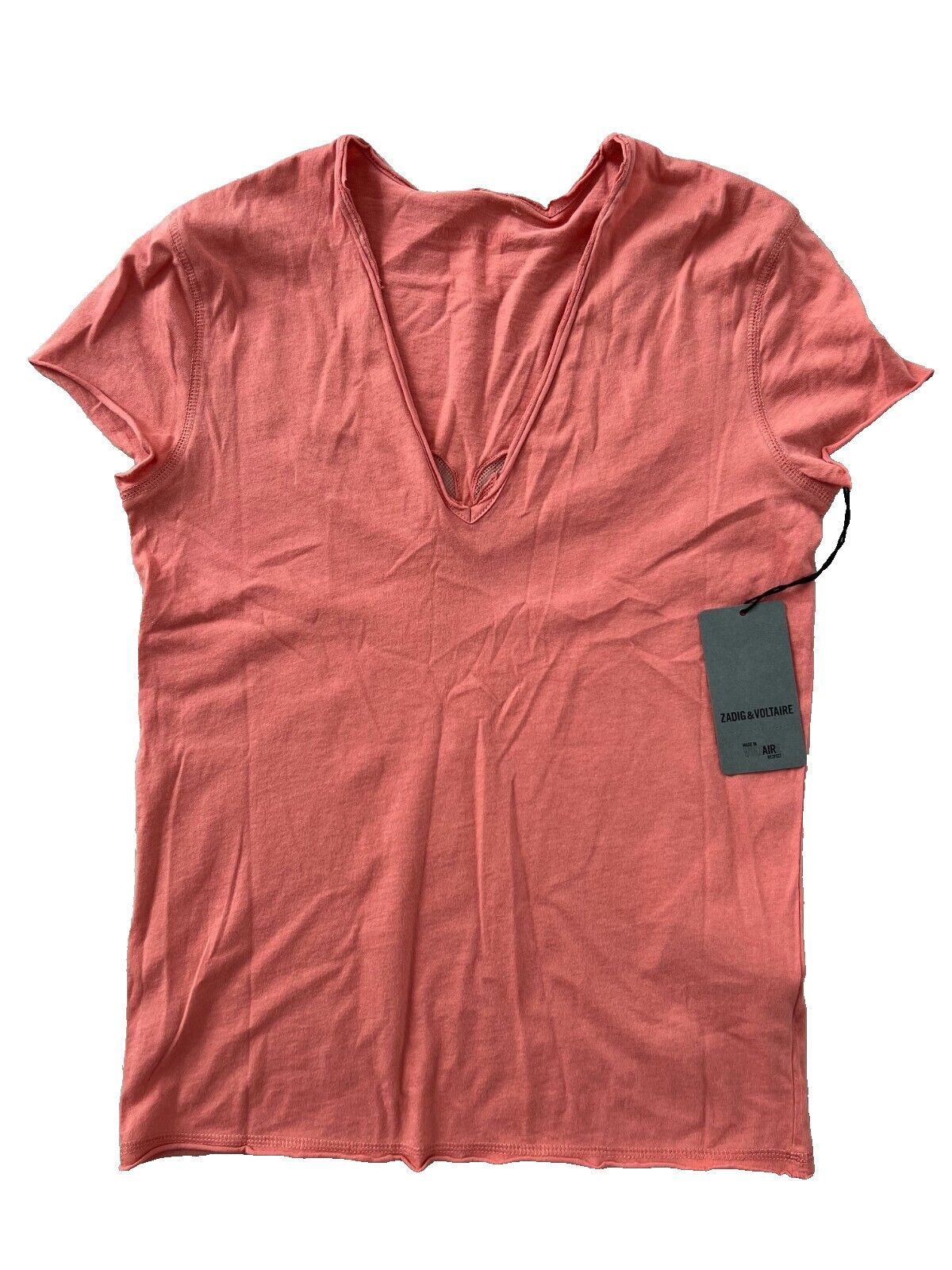 Zadig & Voltaire Zadig & Voltaire Peace Love Fishnet Tee Litchi ( XS ) Size XS / US 0-2 / IT 36-38 - 4 Thumbnail