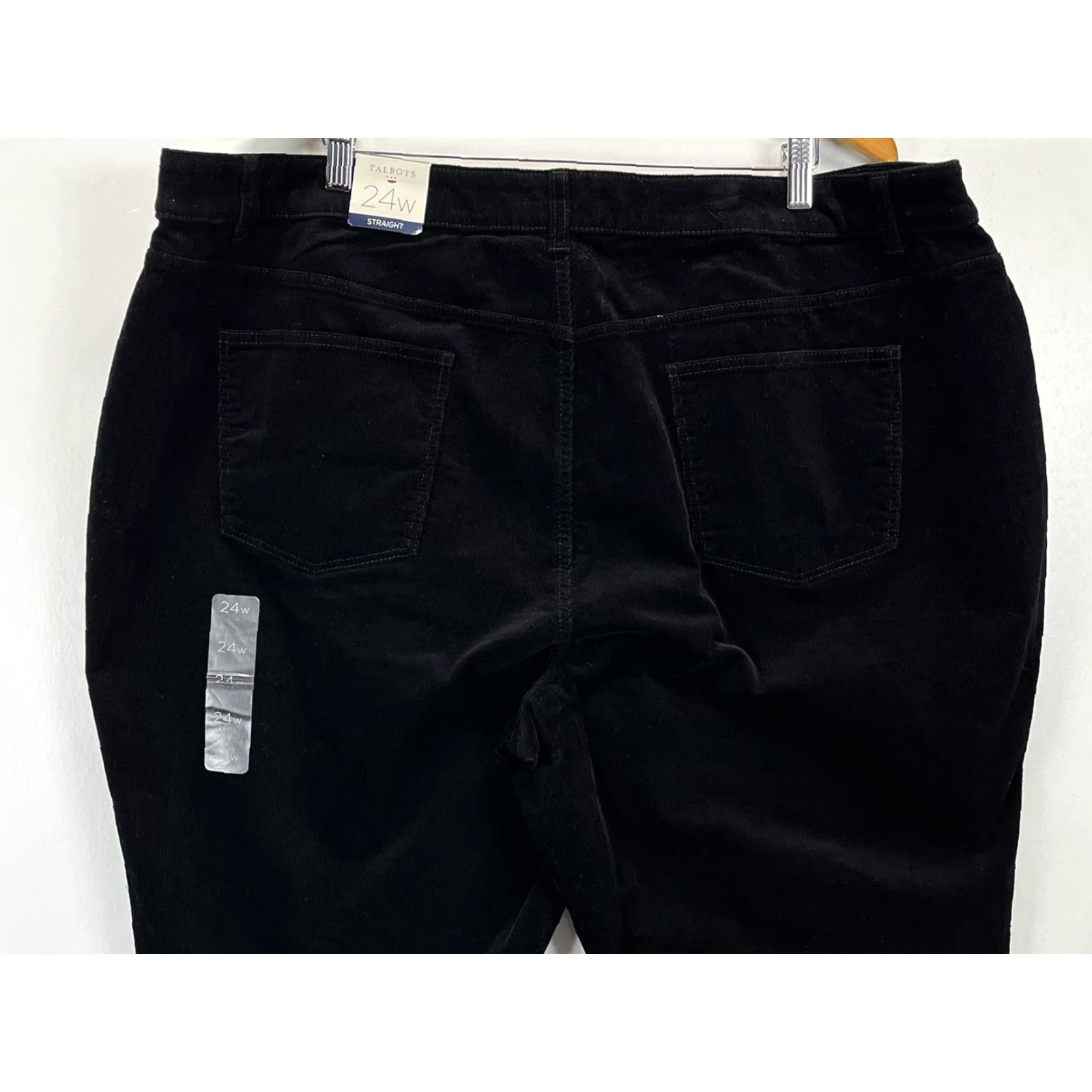 Talbots Talbots Plus Size 24W Black Straight Leg Corduroy Pants Womens Size 42" / US 20 - 4 Thumbnail