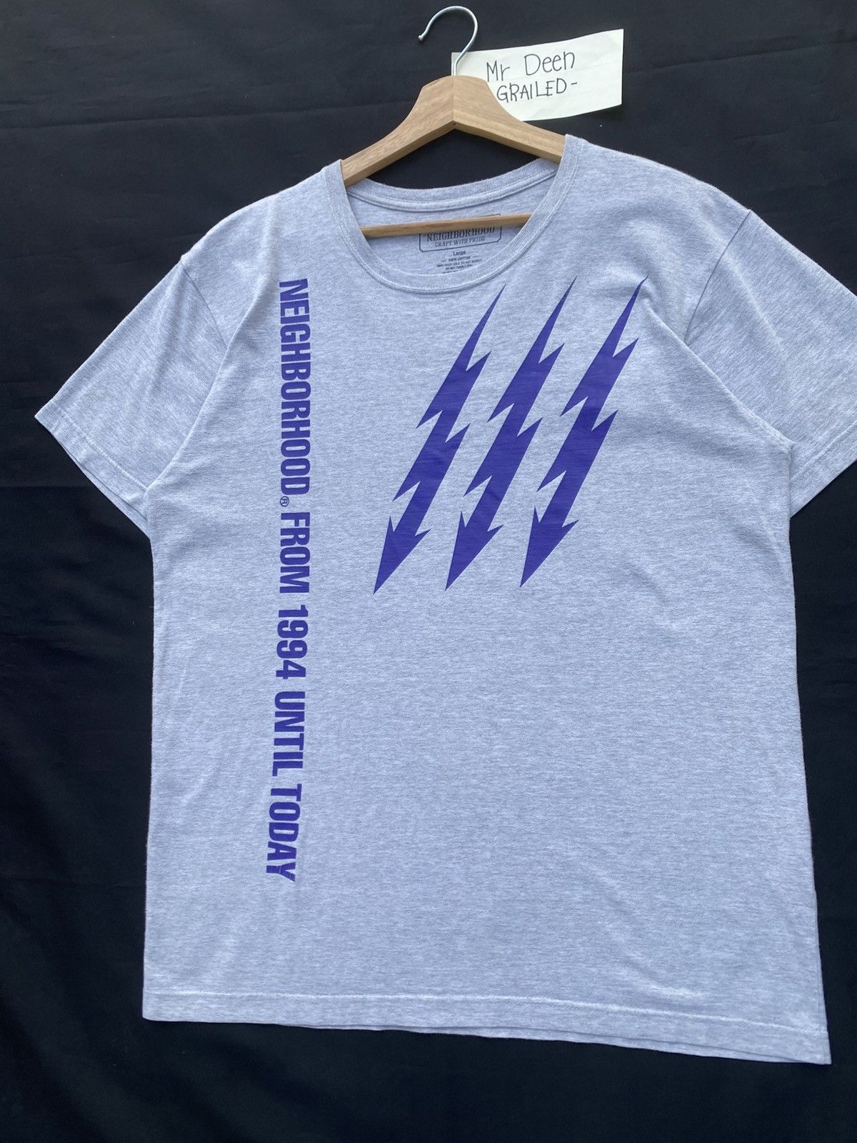 Neighborhood Rare Neighborhood Familia Japanese Brand Grey Tshirt Size US L / EU 52-54 / 3 - 7 Thumbnail