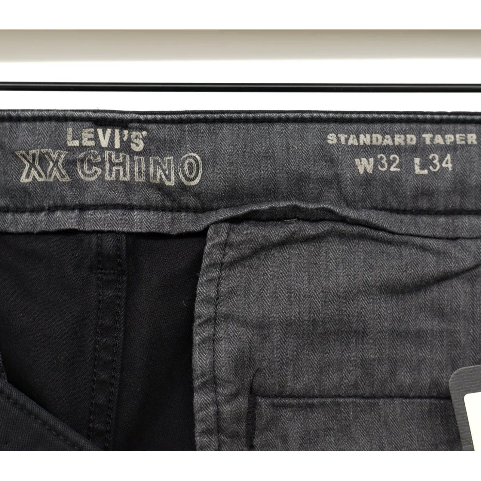 Levi's Levi's XX Chino Standard Taper Men's Pants Black 32X34 Jeans Regular 34 Inseam Cotton Viscose New with Tags Size US 32 / EU 48 - 3 Thumbnail