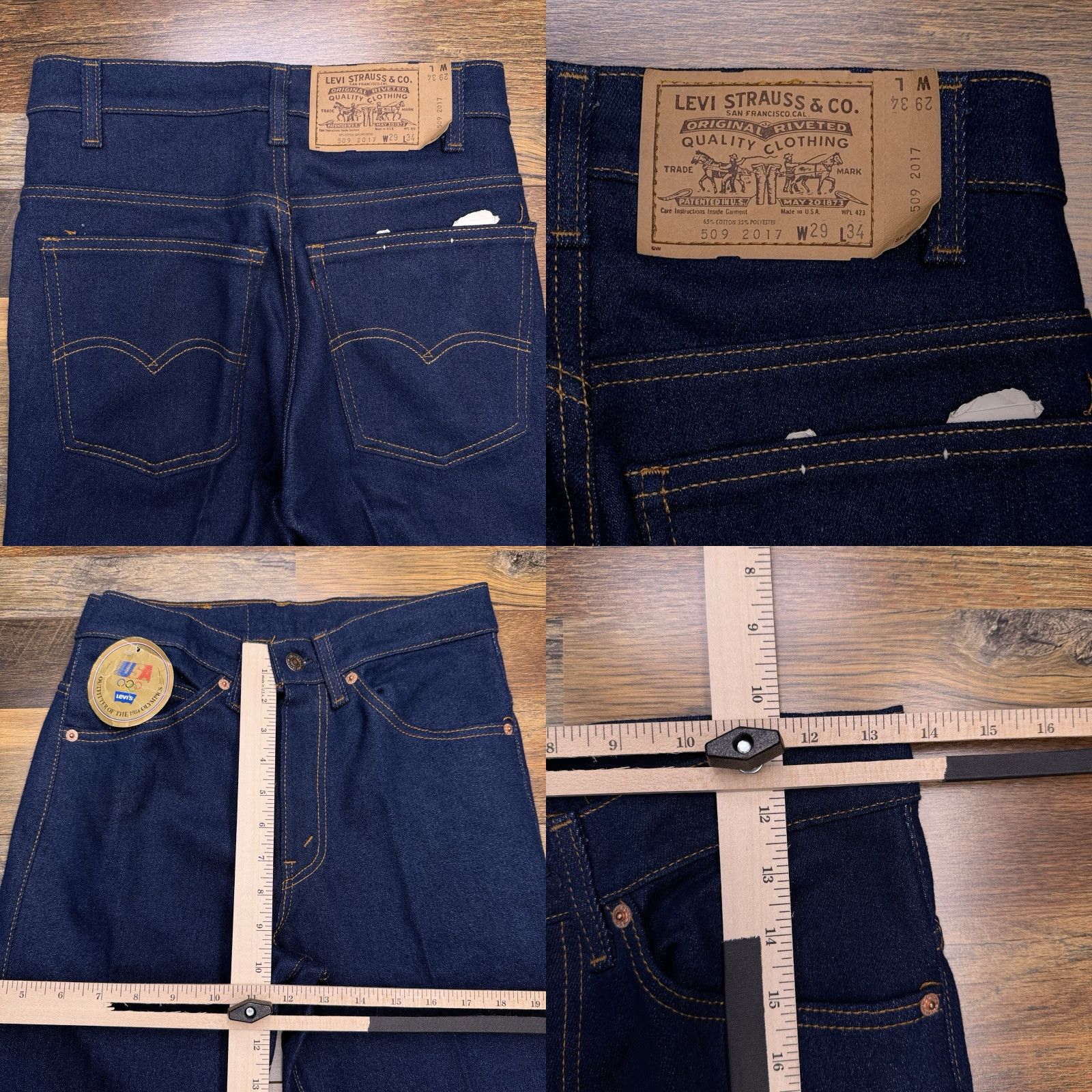 Levi's VINTAGE Levi's 509 Jeans Mens 29x34 Orange Tab USA 1984 Olympics New Size US 29 - 8 Thumbnail