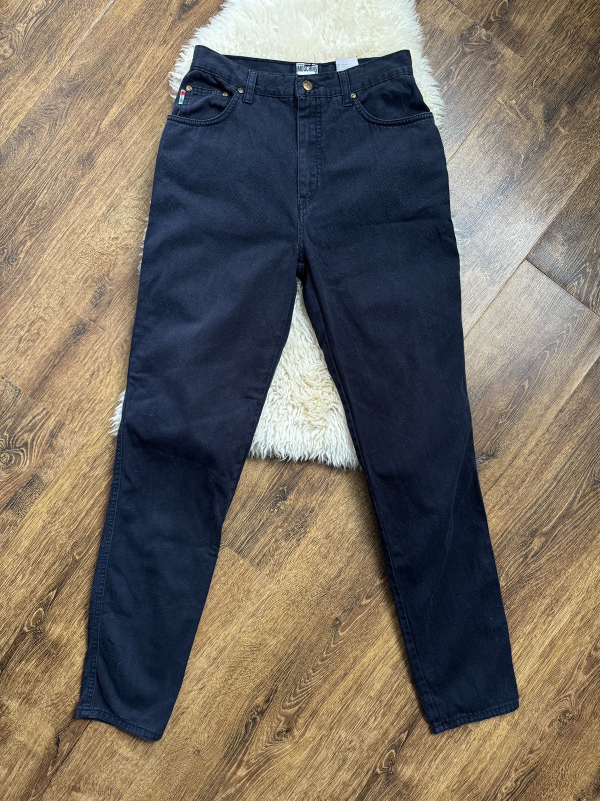Moschino Vintage Moschino Jeans Made in Italy Women’s Dark Navy Pants Size 30" / US 8 / IT 44 - 2 Thumbnail