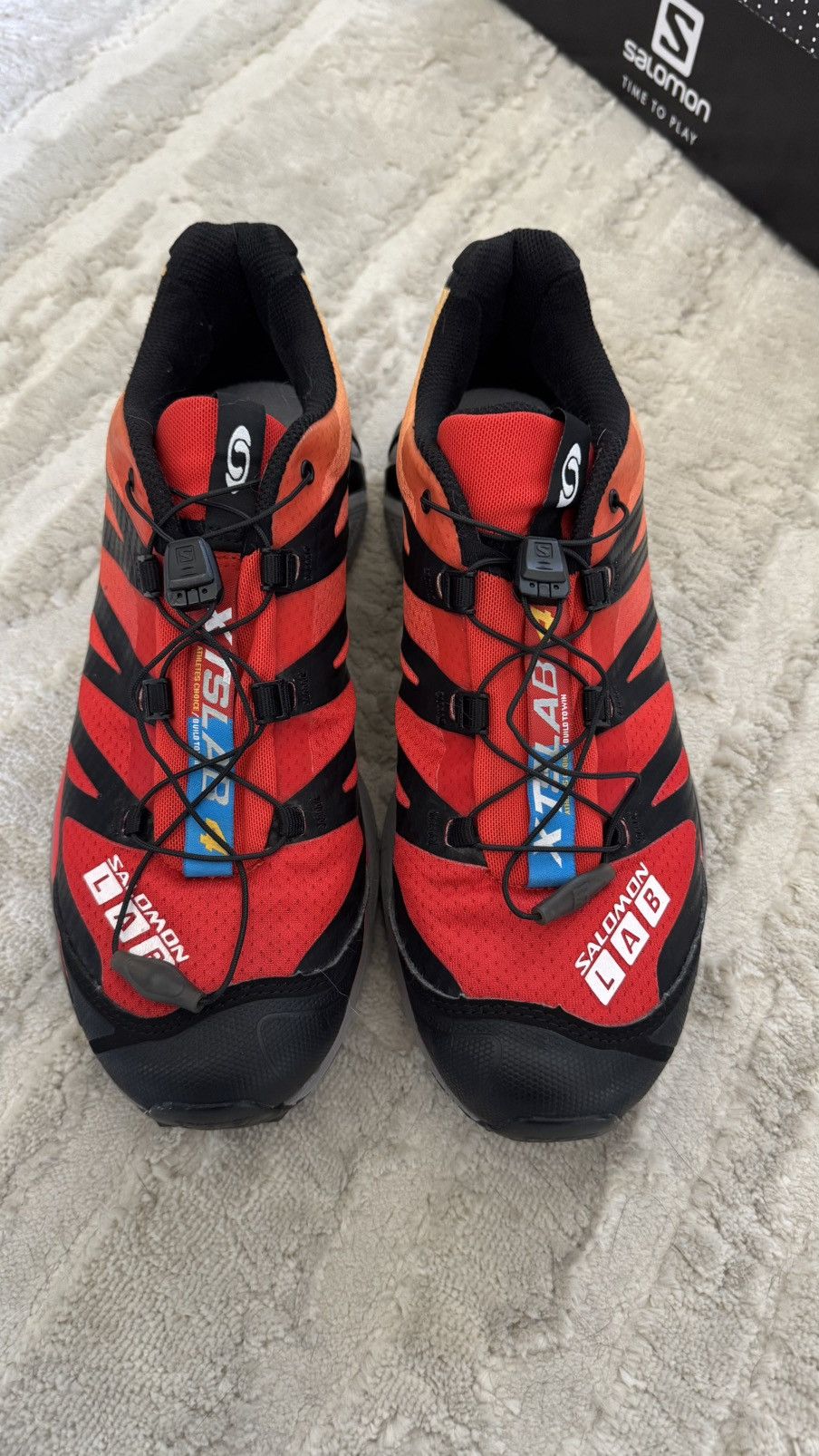 Salomon Salomon Men's S/Lab Xt-4 Adv Fiery Red Impact Yellow Size 9 Size US 9 / EU 42 - 6 Thumbnail