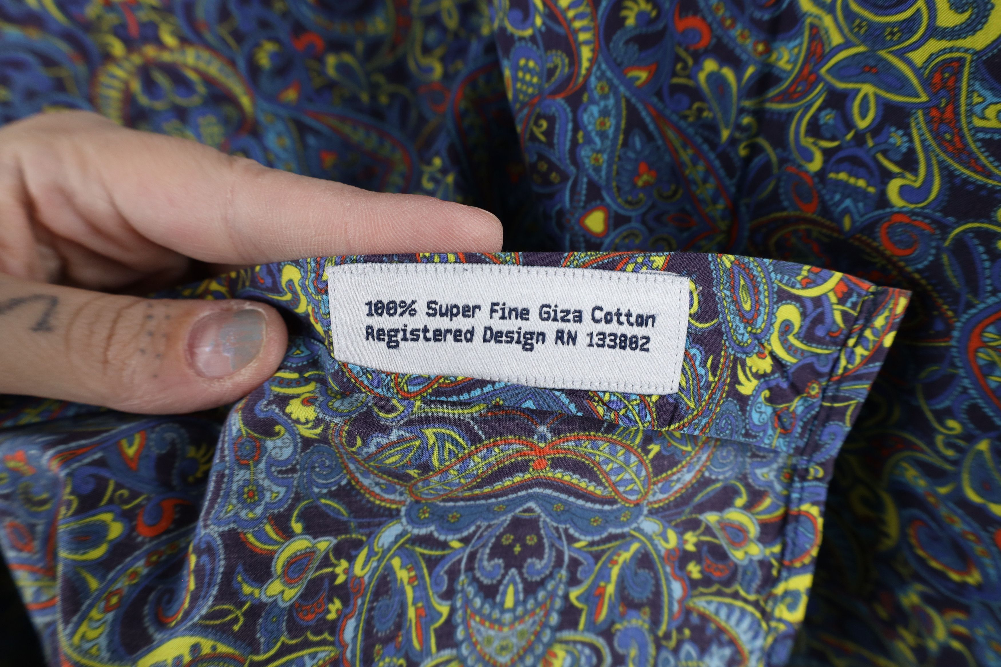 Vintage David Smith Australia Geometric Flip Cuff Button Shirt Size US XXL / EU 58 / 5 - 5 Thumbnail