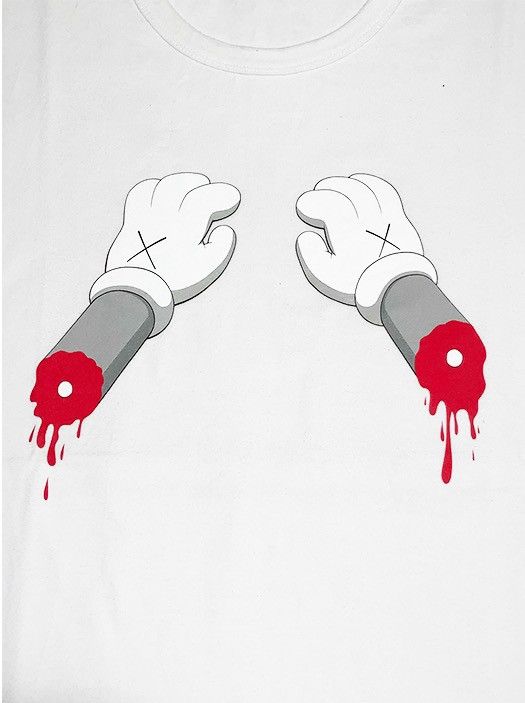 Original Fake KAWS OriginalFake Bloody Hands Vintage Tee – Rare Collector Size US L / EU 52-54 / 3 - 4 Thumbnail