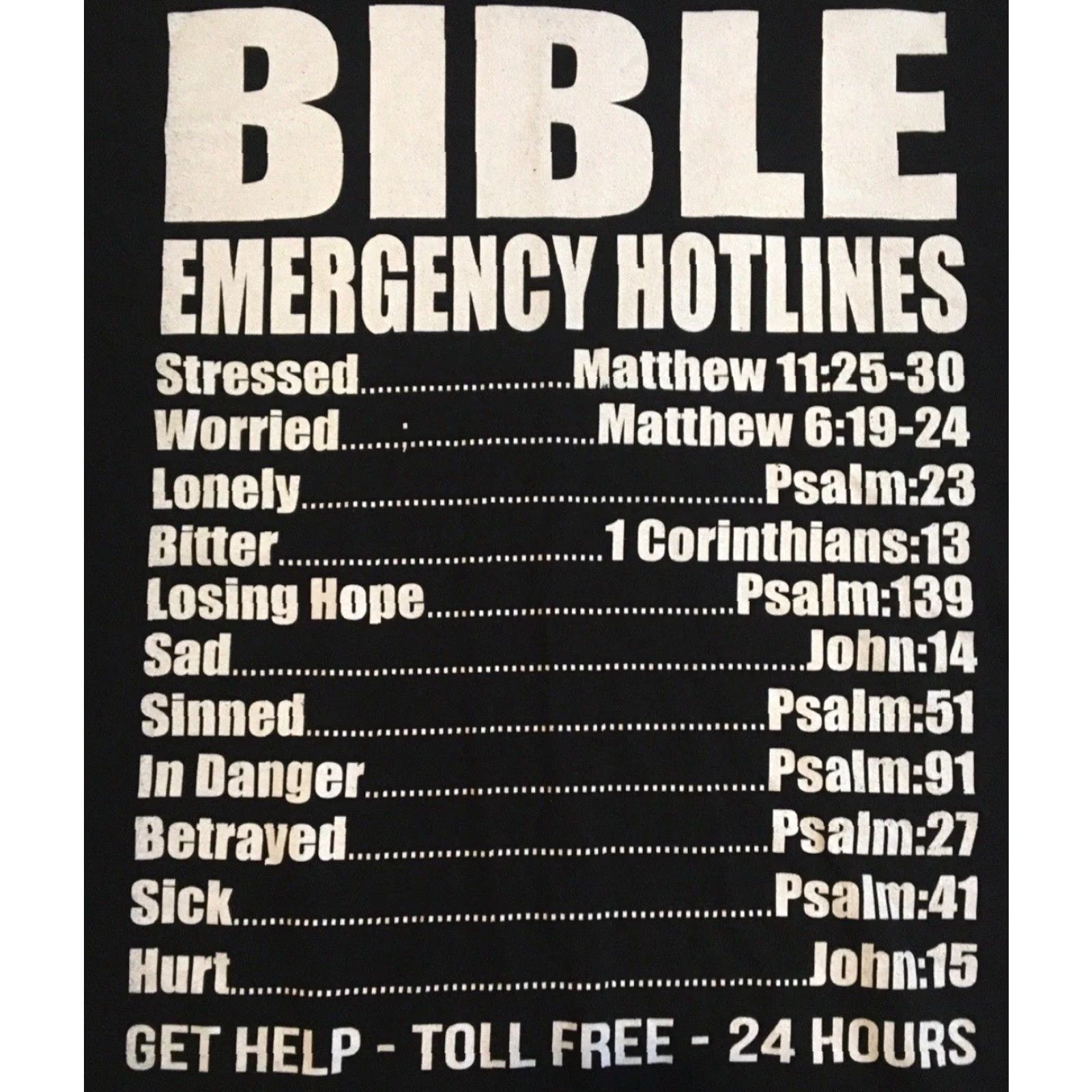 Vintage Vtg Bible Emergency Hotline Shirt XXL Funny God Jesus Christ Grunge Joke 90s Y2K Shirt Mens Black 2XL T-Shirt Short Sleeve Christian Humor Vintage Size US XXL / EU 58 / 5 - 2 Thumbnail