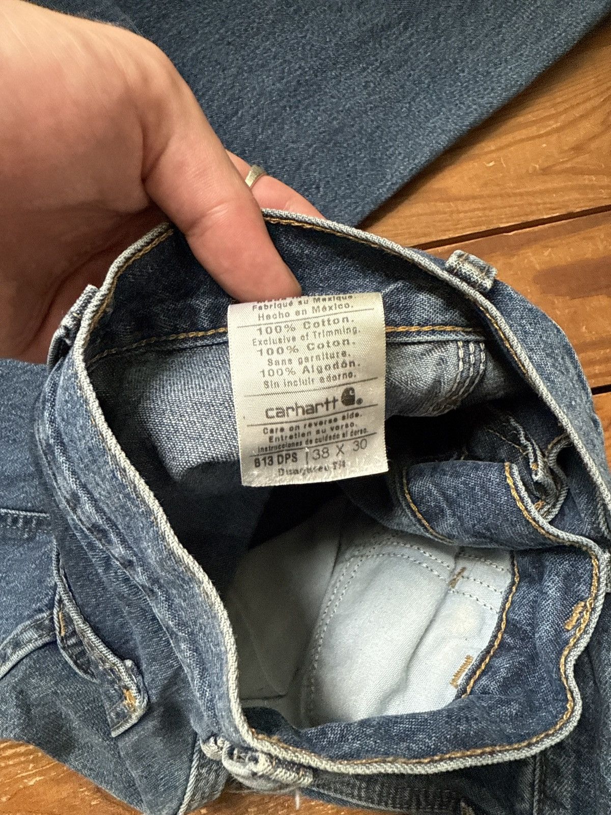 Carhartt Vintage 90s Carhartt Blue Denim Carpenter Jeans Size US 36 / EU 52 - 3 Thumbnail