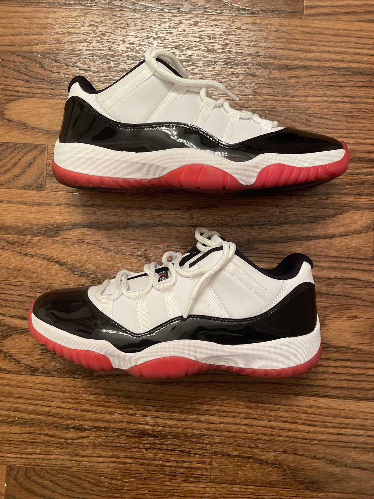 image of Jordan Brand 11 Retro Low Concord Bred Shoes in White, Men's (Size 12)