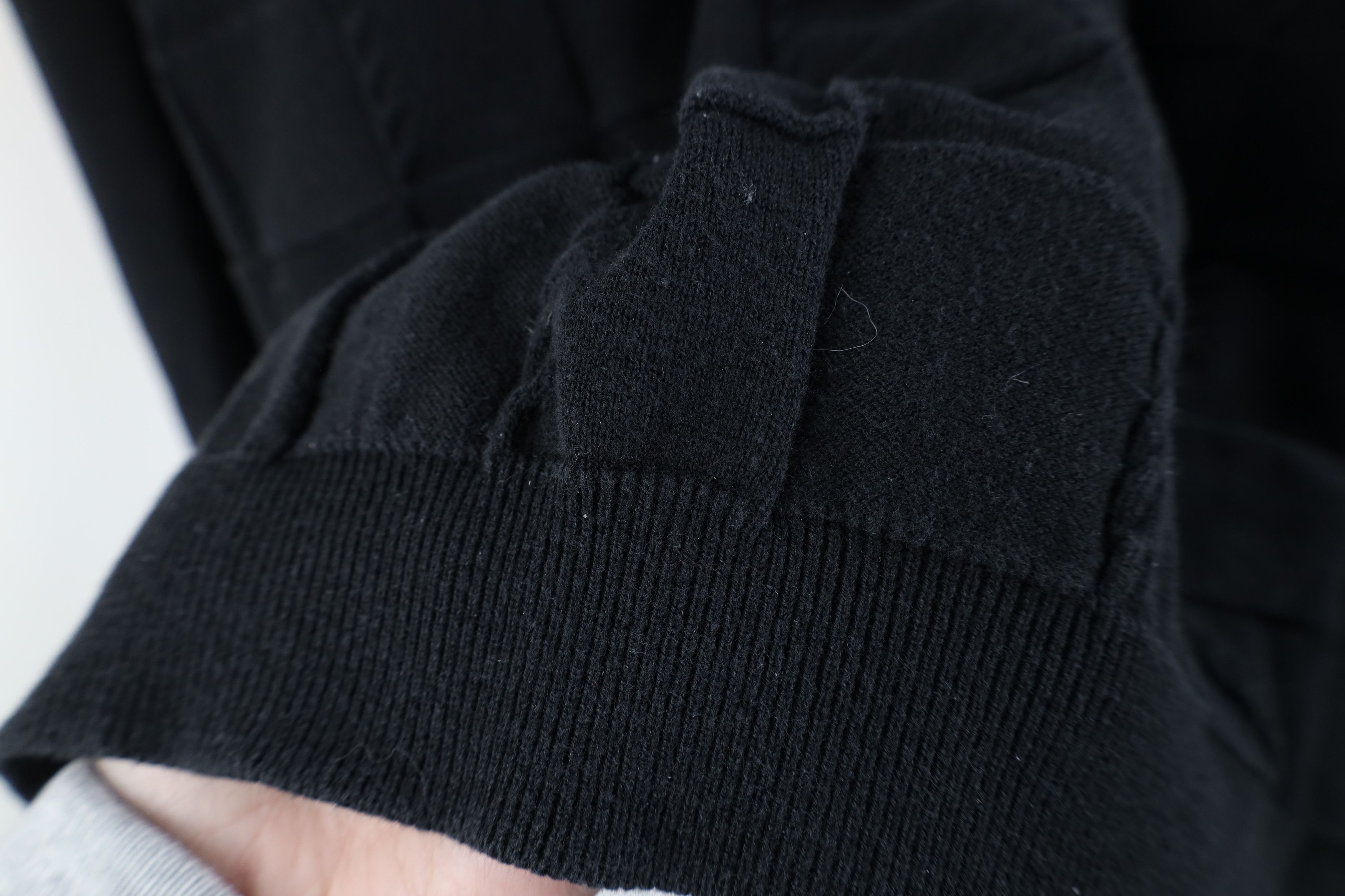 Vintage Vintage 90s Streetwear Cable Knit Mock Neck Sweater Black Size US XL / EU 56 / 4 - 4 Thumbnail