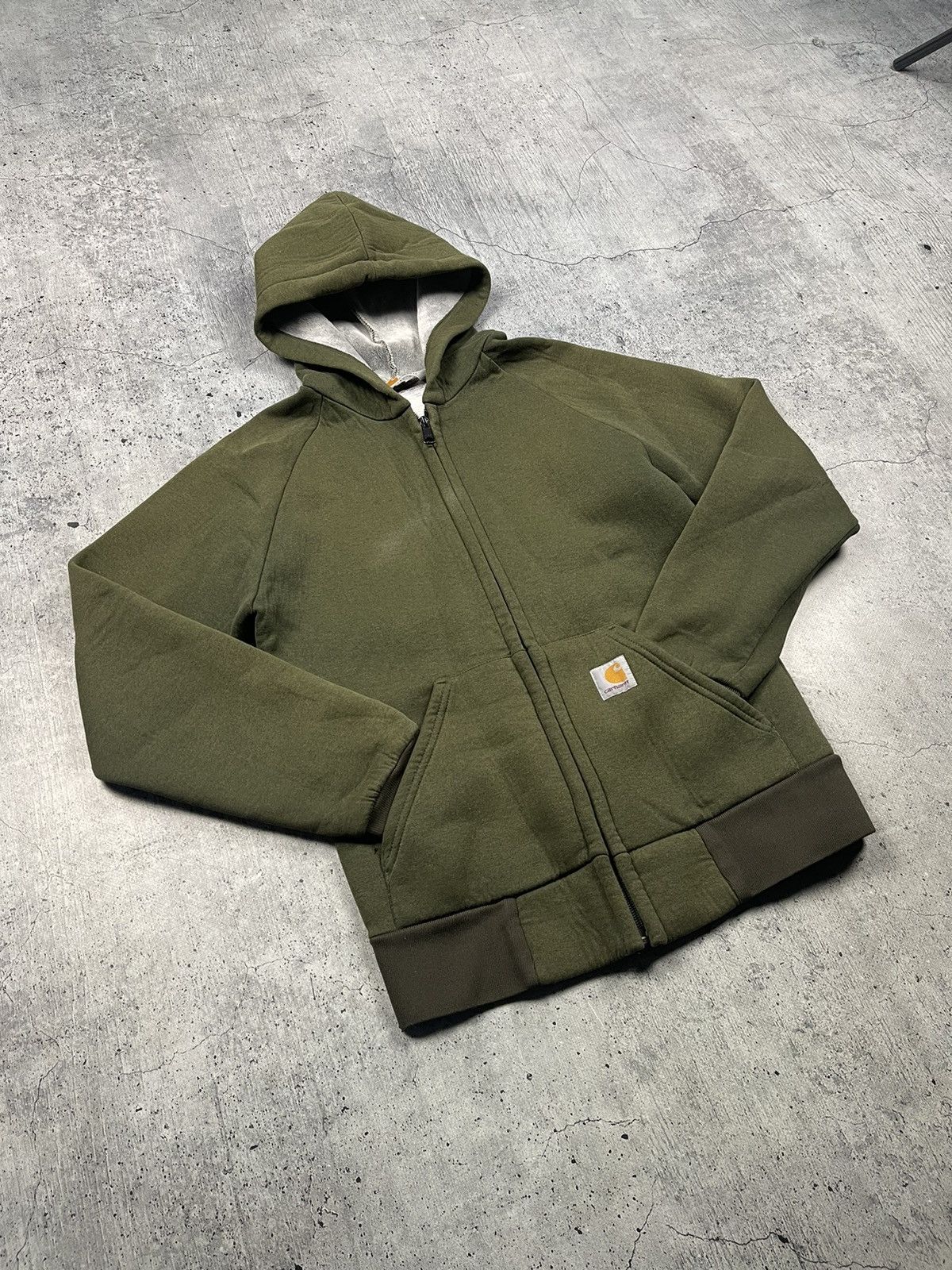 Carhartt × Vintage Crazy Vintage Carhartt Hoodie Zip Up Faded Distressed Size US S / EU 44-46 / 1 - 1 Thumbnail