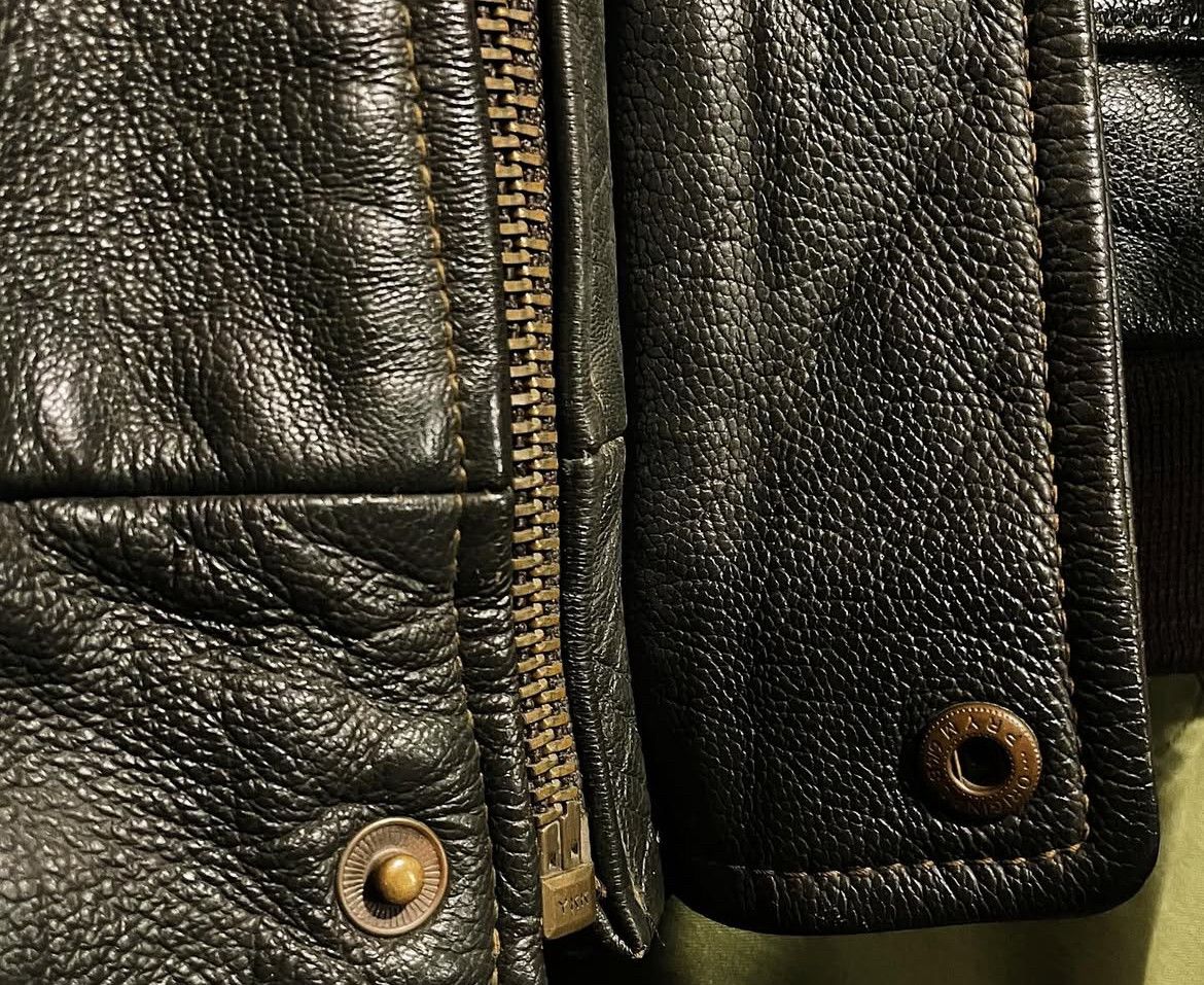 L.L. Bean Vintage 90s LL Bean A-2 Goatskin Leather Bomber Flight Lined Size US L / EU 52-54 / 3 - 7 Thumbnail