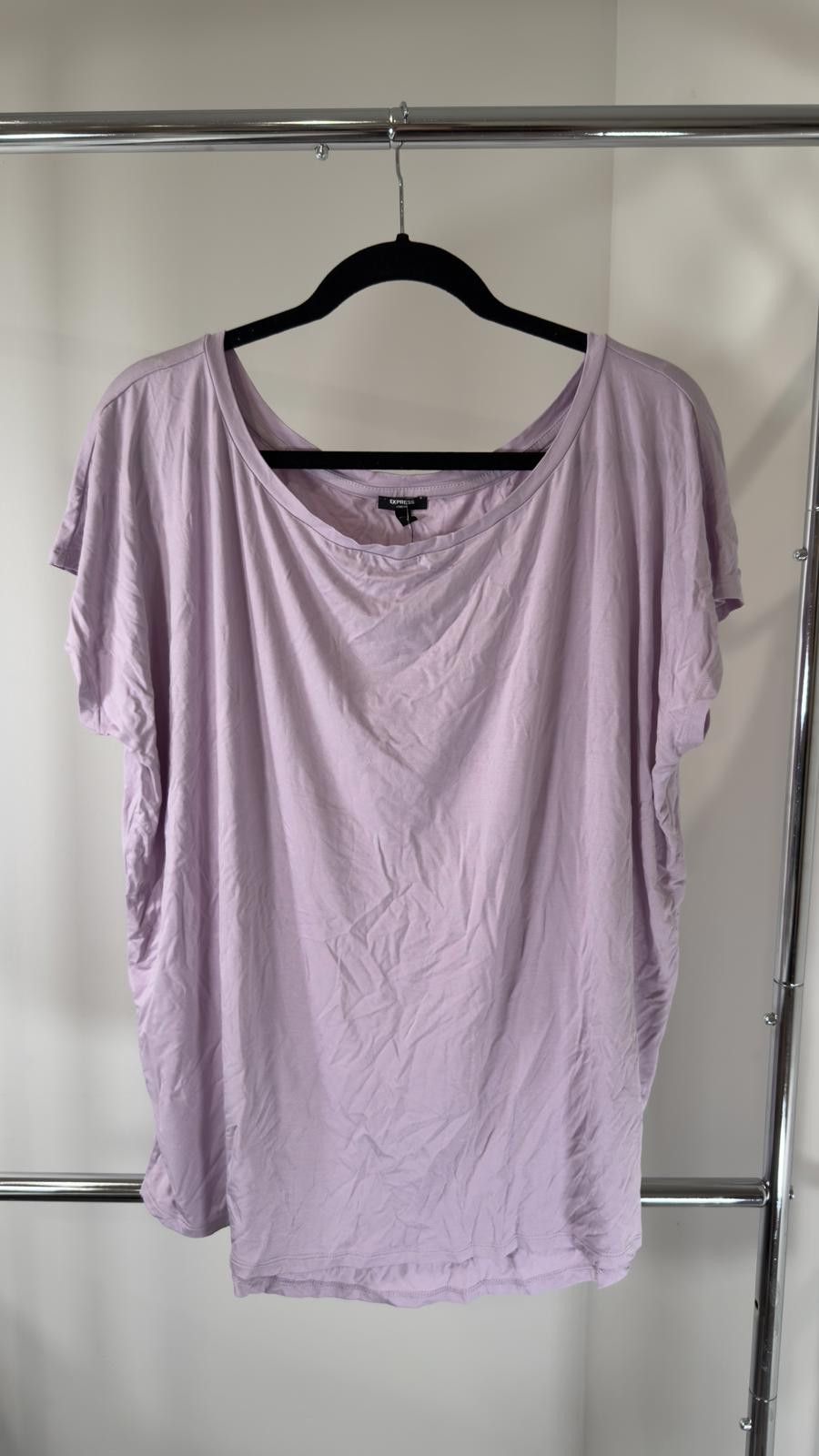 Express Express Lightweight Lavender Top - Size L Size L / US 10 / IT 46 - 1 Thumbnail