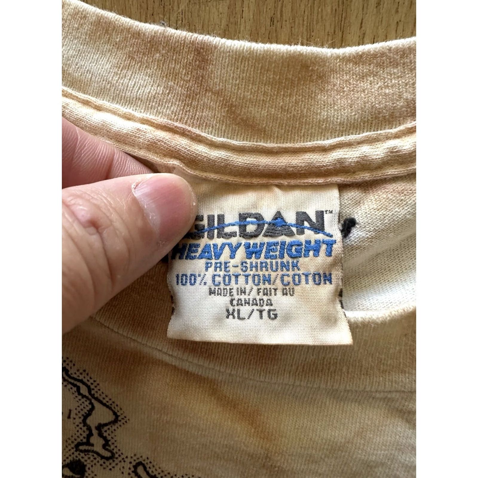 Gildan VINTAGE Caribbean Islands 1990s AOP Short Sleeve T-Shirt XL Beige Gildan Unisex Adults Crew Neck Casual Map 90s Beach Size US XL / EU 56 / 4 - 7 Thumbnail