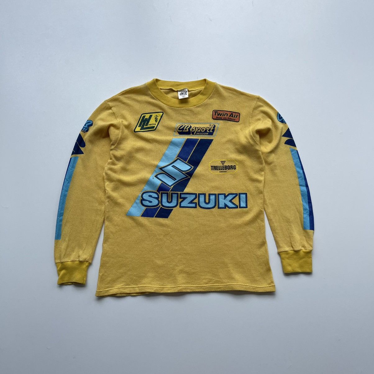 Vintage Suzuki 80’s LB Sport Belgium HL Racing Vintage Moto Jersey Size US M / EU 48-50 / 2 - 1 Thumbnail