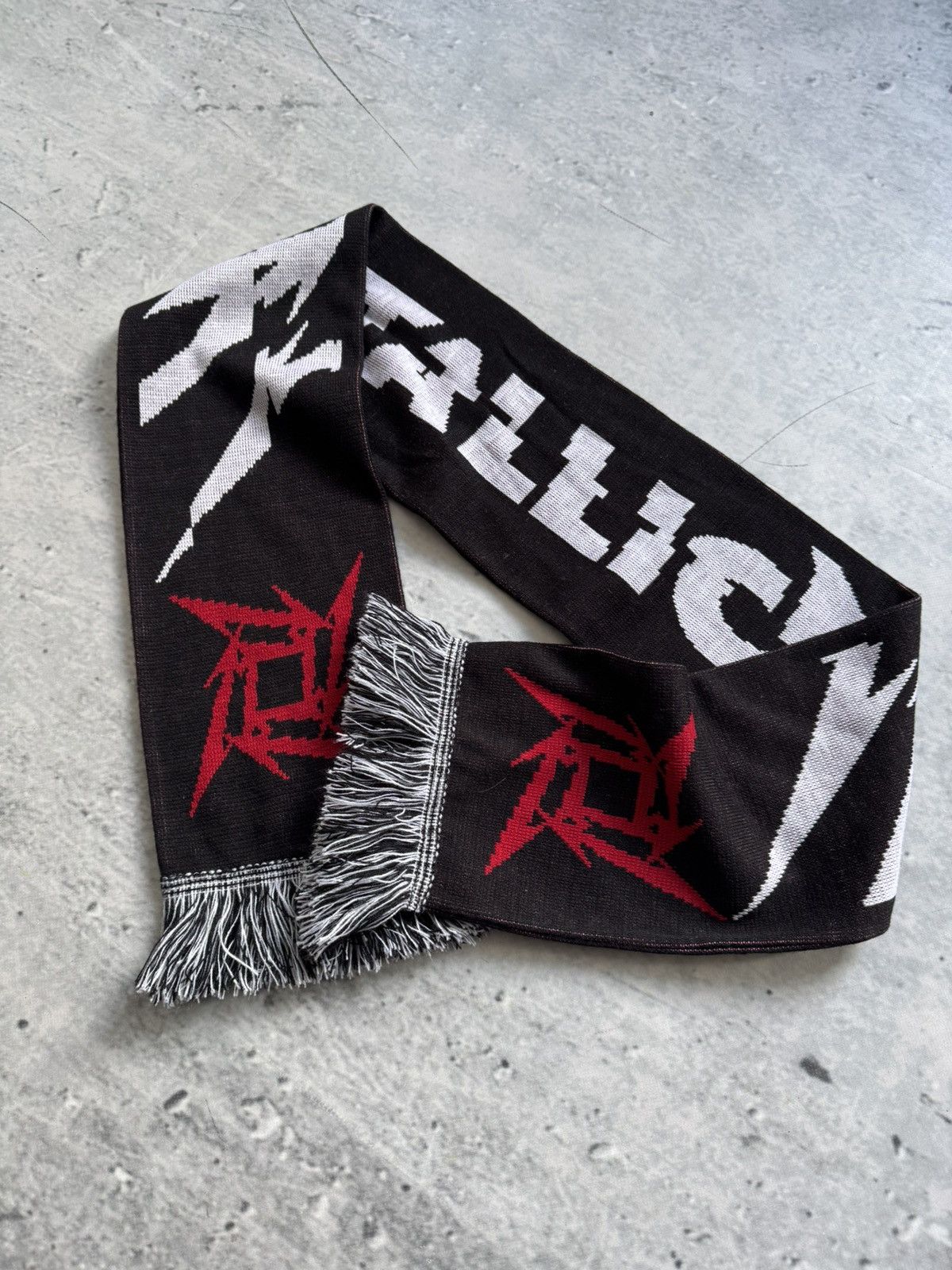 Metallica × Vintage Vintage Metallica long scarf Rock Avant-Garde Ghotic Size ONE SIZE - 2 Thumbnail