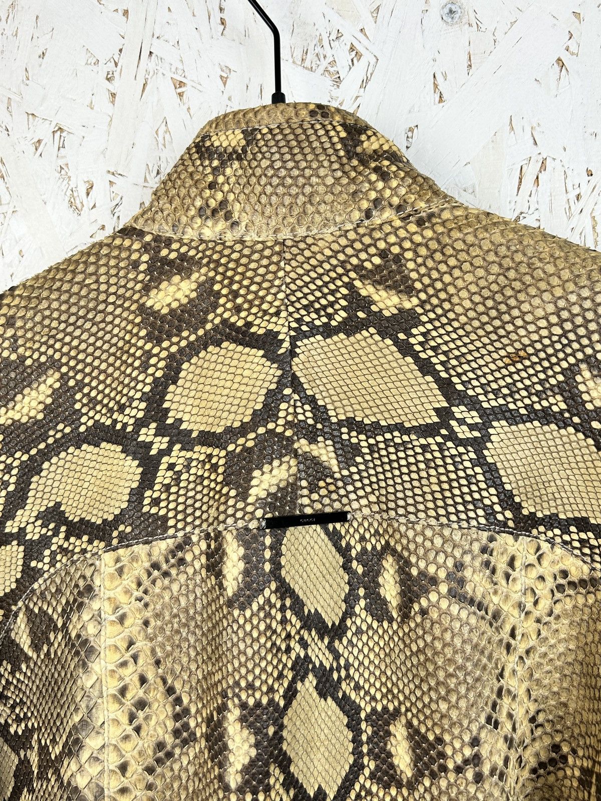 Gucci Tom Ford Gucci 2000 Runway Python Leather Jacket Size 40 Size M / US 6-8 / IT 42-44 - 10 Thumbnail