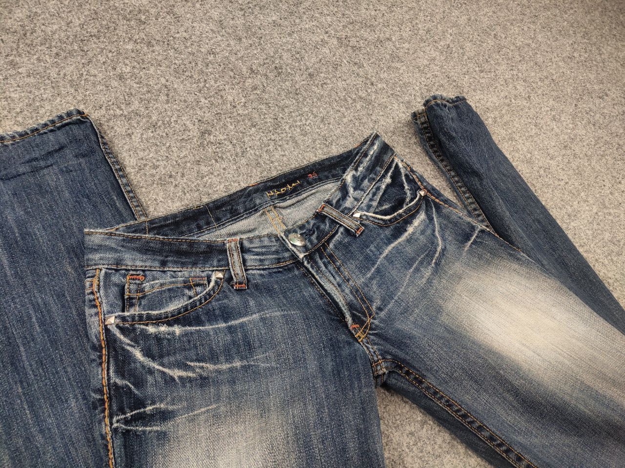 Japanese Brand Vintage Coil Y2K Style Opium Flared Distressed denim Jeans Size 26" / US 2 / IT 38 - 13 Thumbnail