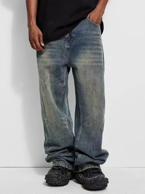 Japanese Brand High Street Washed Loose Vintage Casual Jeans Size US 32 / EU 48 - 2 Thumbnail