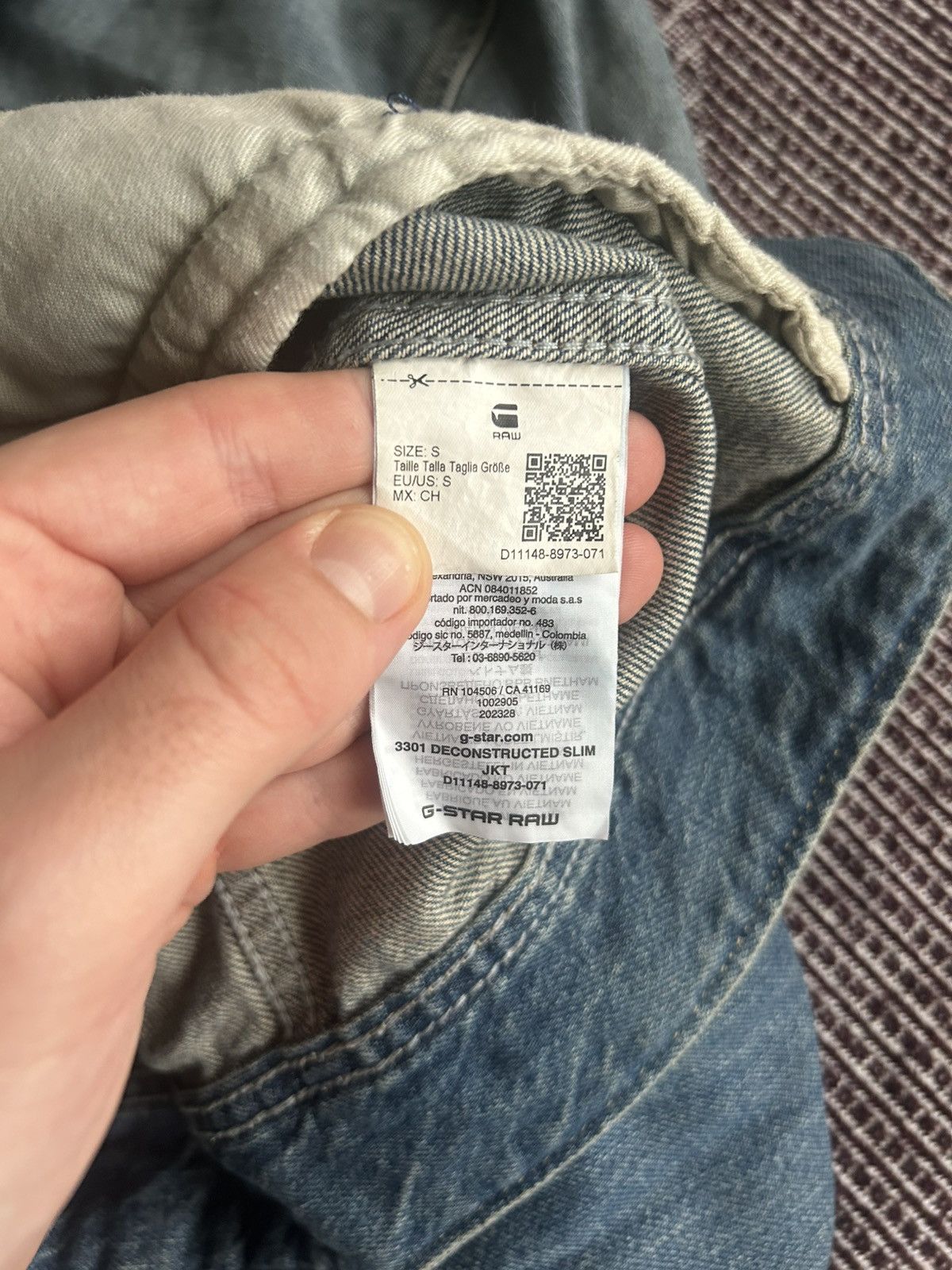 G-Star G-star Raw 3301 Denim Deconstructed Slim Faded Jacket Size S Size US S / EU 44-46 / 1 - 7 Thumbnail