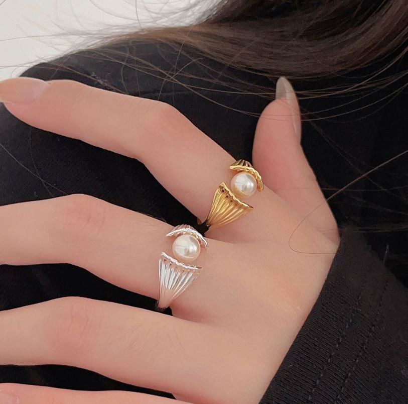 Other NEW 925 Silver Ring Women's Scallop Open Ring Size ONE SIZE - 4 Thumbnail