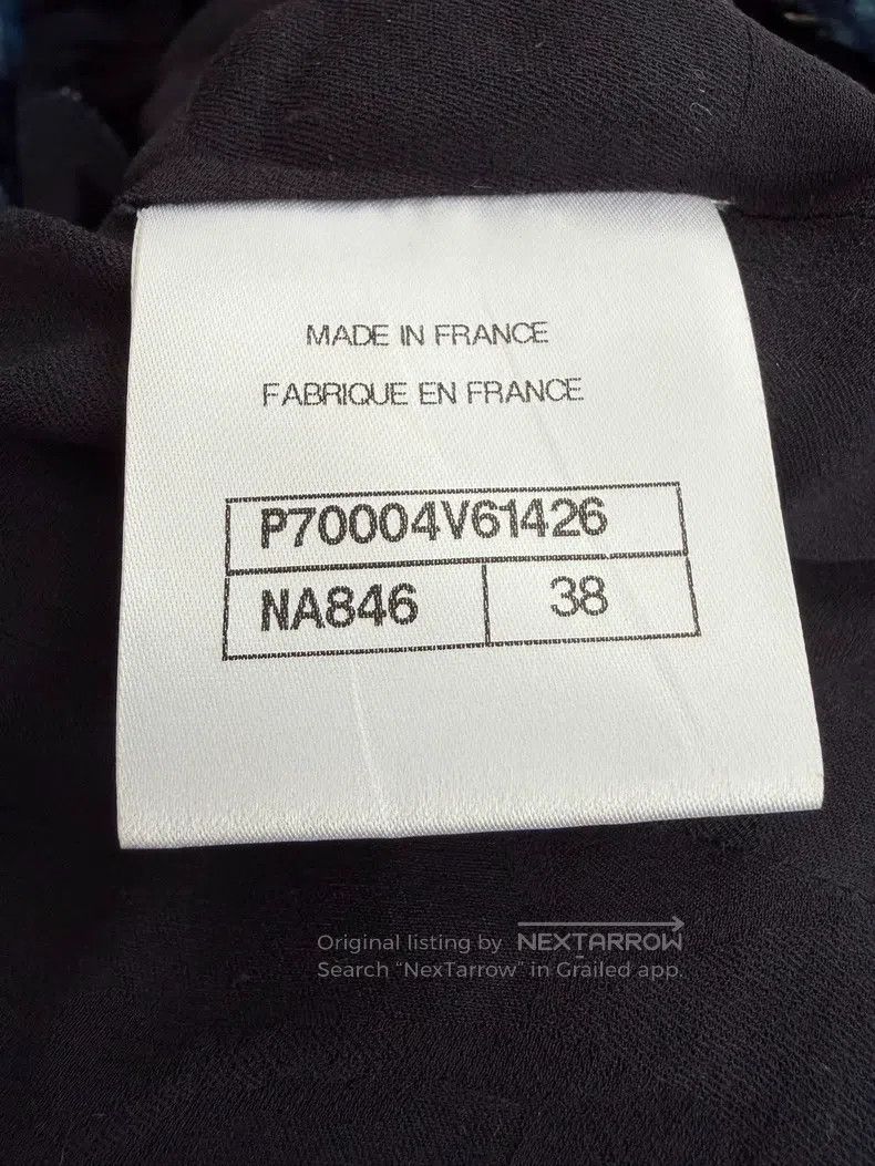 Chanel Chanel Short-sleeved jacket with blue letter diamond butto Size XS / US 0-2 / IT 36-38 - 5 Thumbnail