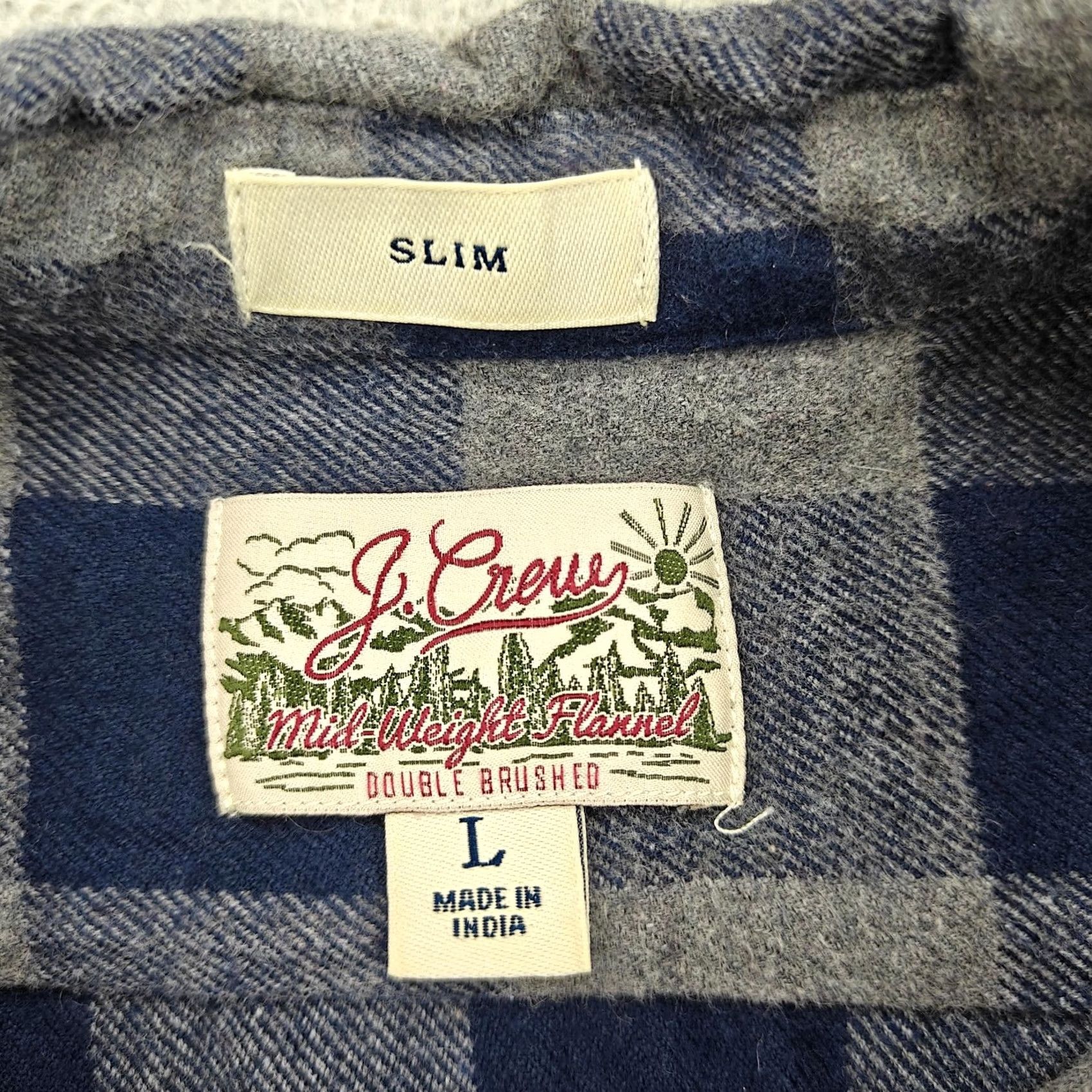 J.Crew J.CREW Shirt Mens Large Blue Plaid Slim Fit Long Sleeve Button-Up Size US L / EU 52-54 / 3 - 2 Thumbnail