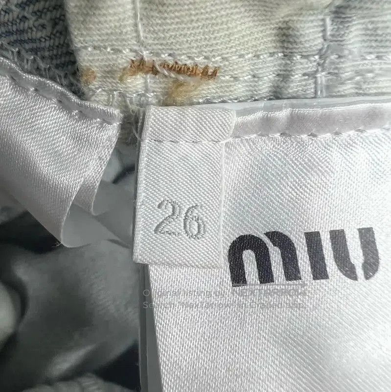 Miu Miu Miu Miu Blue Cotton Denim Trousers . Size 28" / US 6 / IT 42 - 4 Thumbnail