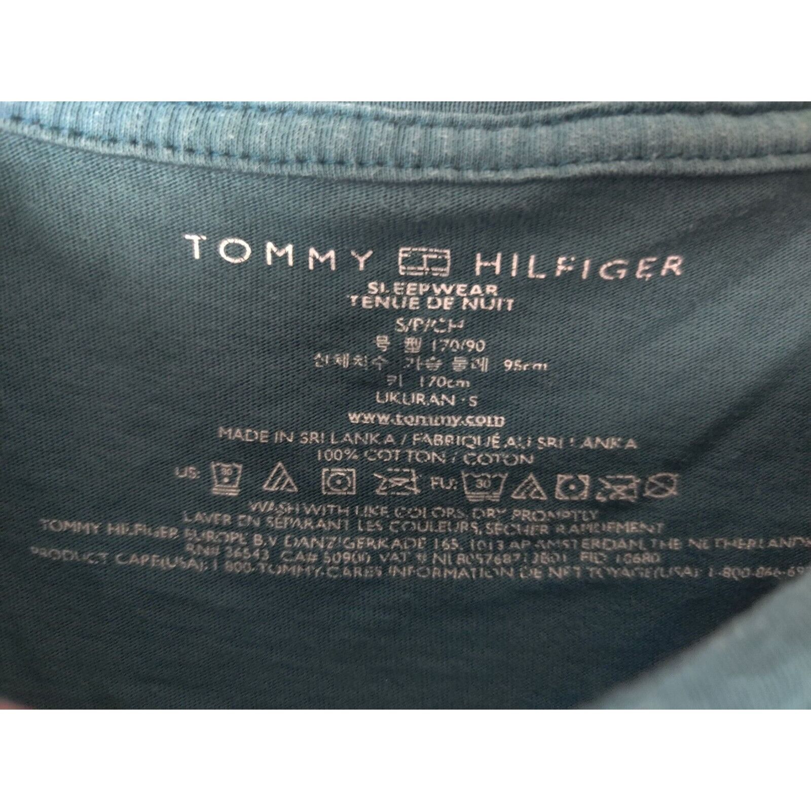 Tommy Hilfiger Tommy Hilfiger Shirt Adult Mens Small Blue Green Spell Out Size US S / EU 44-46 / 1 - 5 Thumbnail