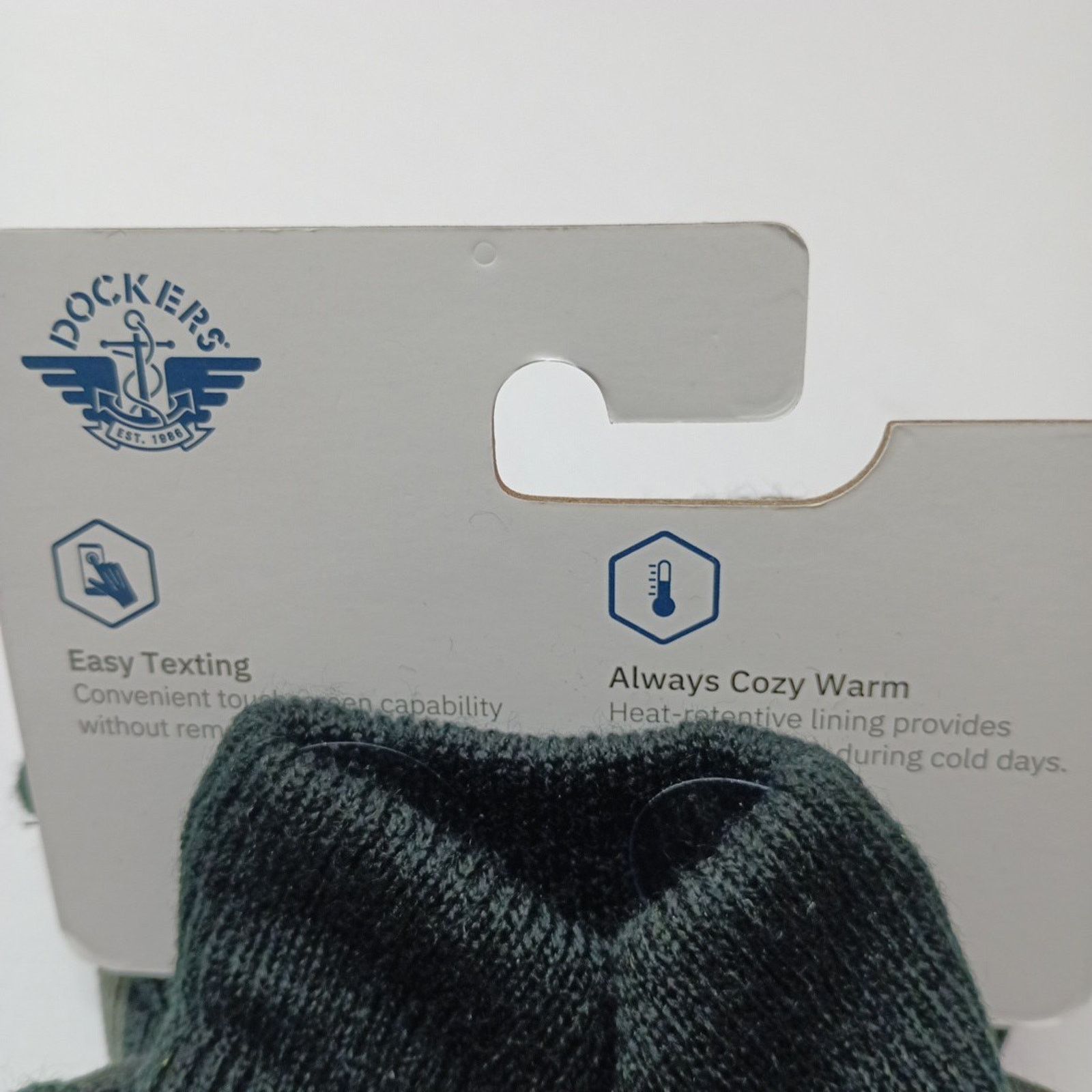 Dockers Men's Dockers Lined Stretch Touchscreen Gloves Gray Size XL Size ONE SIZE - 3 Thumbnail